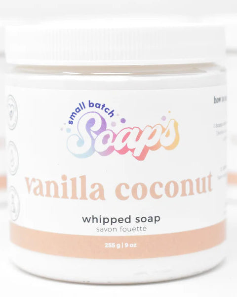 Small Batch Soaps Coconut Vanilla Whipped Soap 225g jar — Cloud Nine Pajamas Edmonton