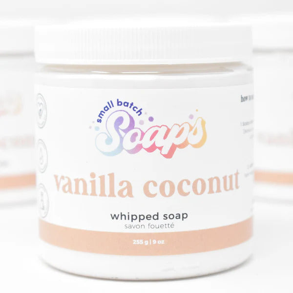 Small Batch Soaps Coconut Vanilla Whipped Soap 225g jar — Cloud Nine Pajamas Edmonton