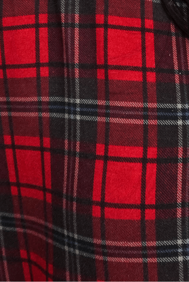 Cooling Bamboo Short Robe with Pockets | Red Plaid - Georgia Rylan - Cloud Nine Pajamas