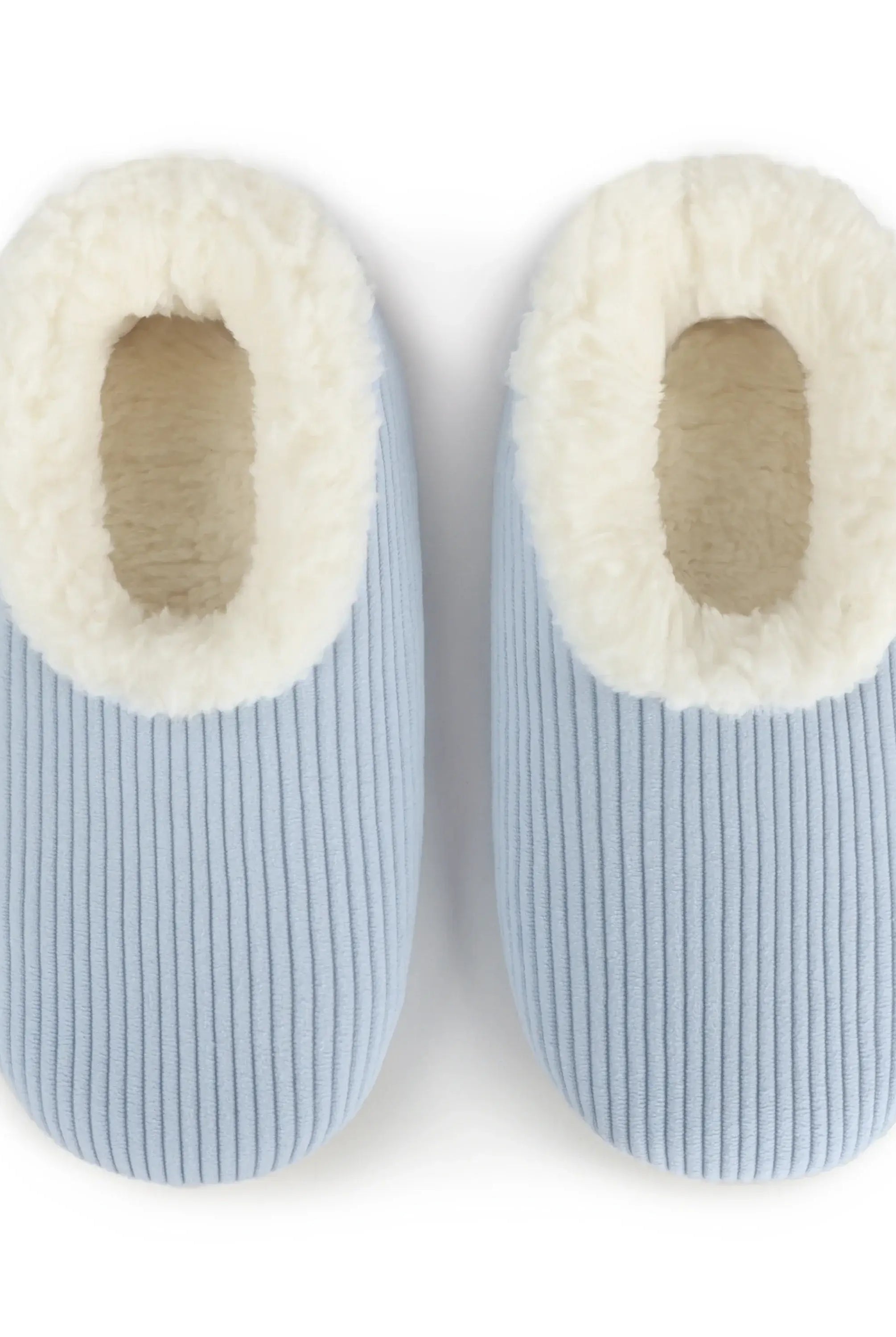 Snoozies Plush COZY Slipper Socks Cozy Corduroy Baby Blue