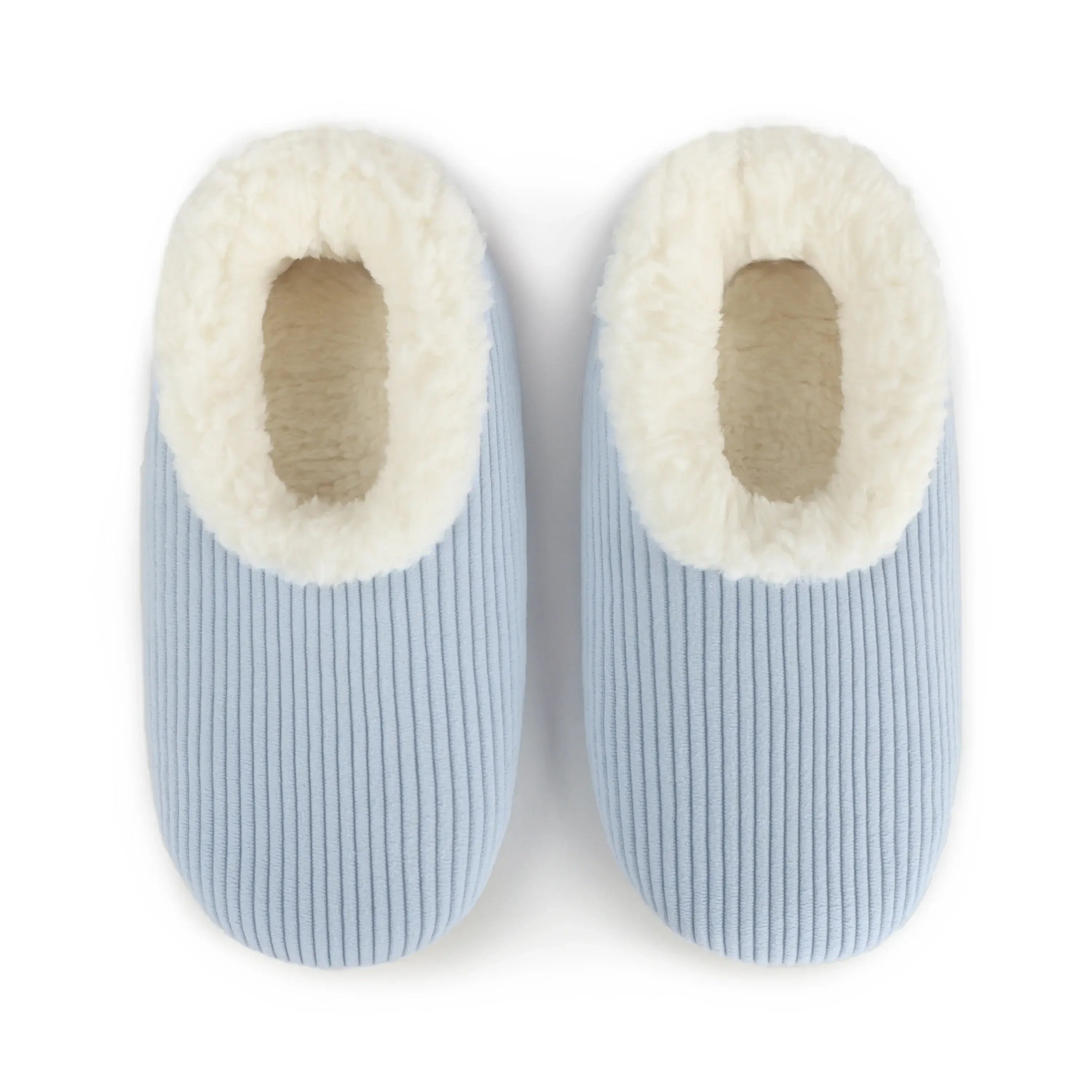 Snoozies Plush COZY Slipper Socks Cozy Corduroy Baby Blue