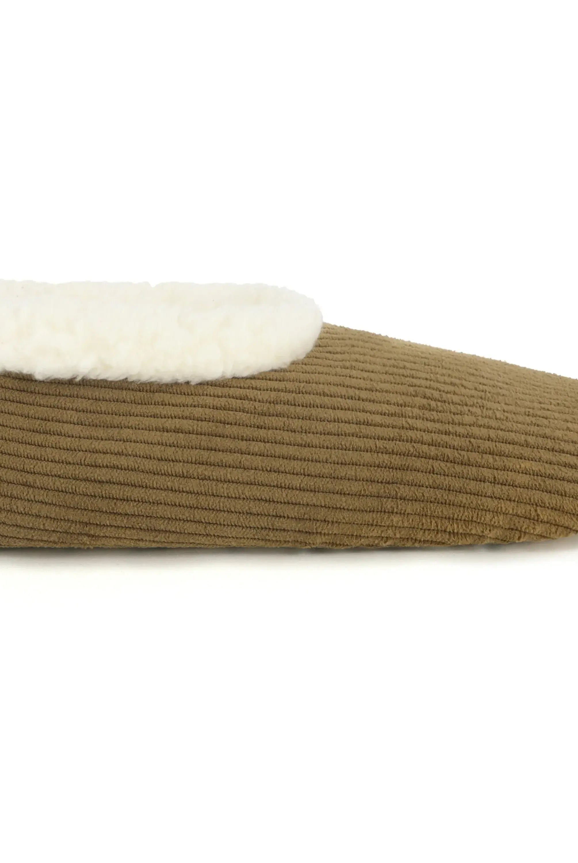 Snoozies Plush COZY Slipper Socks Cozy Corduroy olive