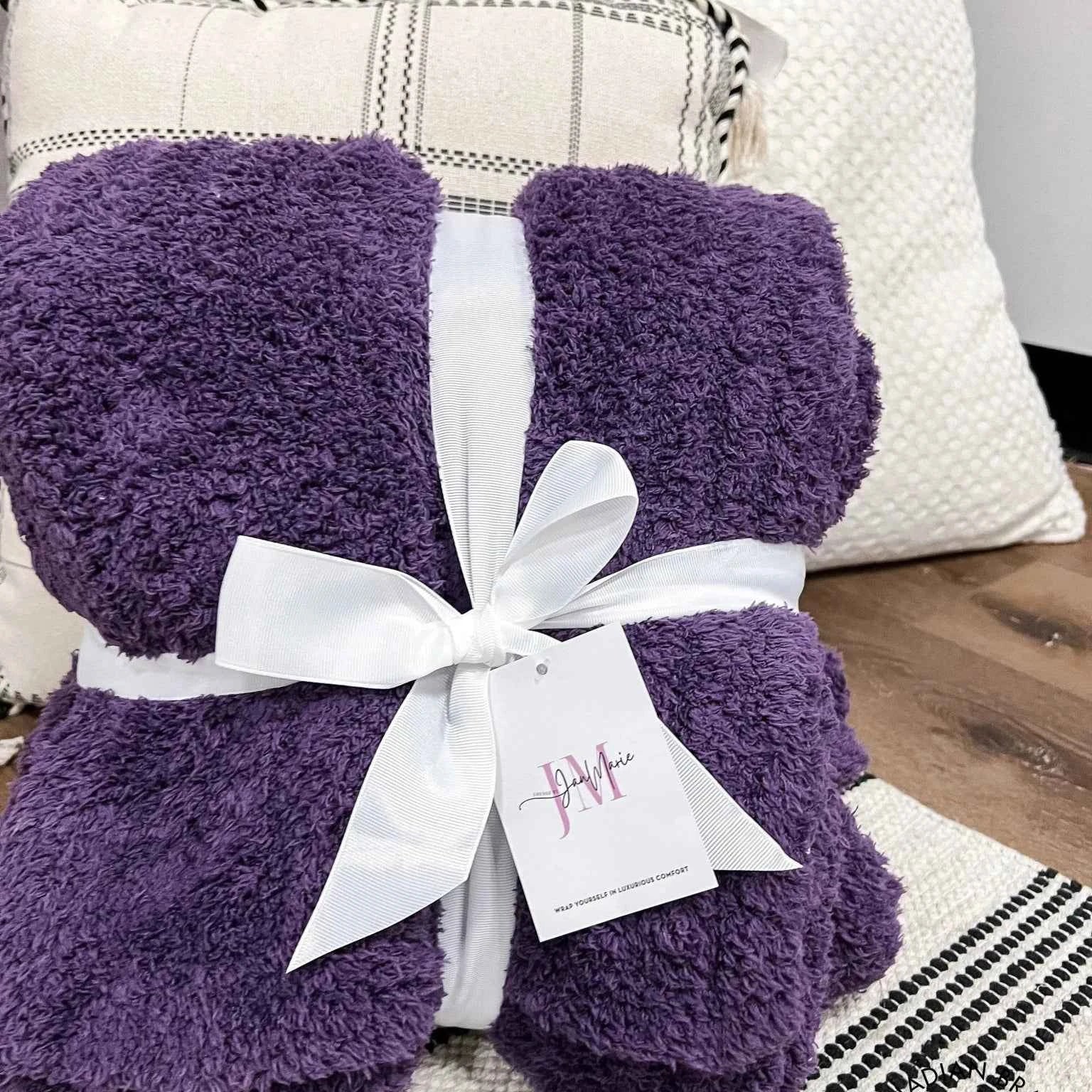 Cozy Cabin Blanket – Blackberry Wine | Rich Purple Throw