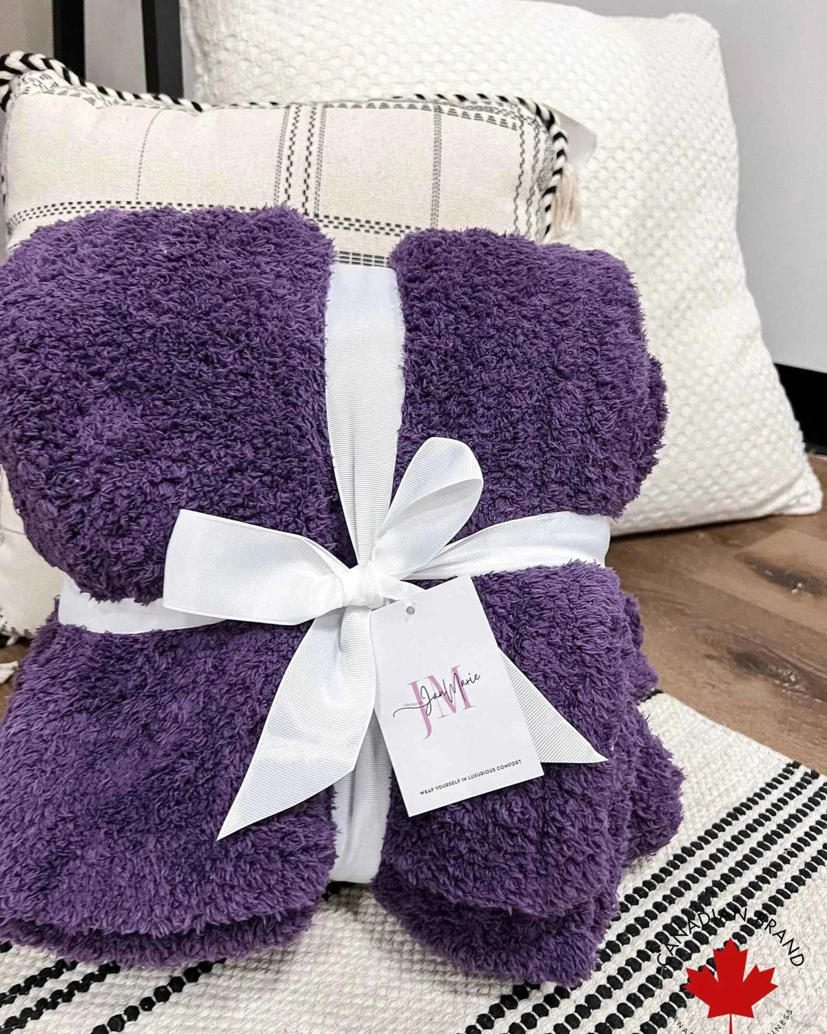 Cozy Cabin Blanket – Blackberry Wine | Rich Purple Throw