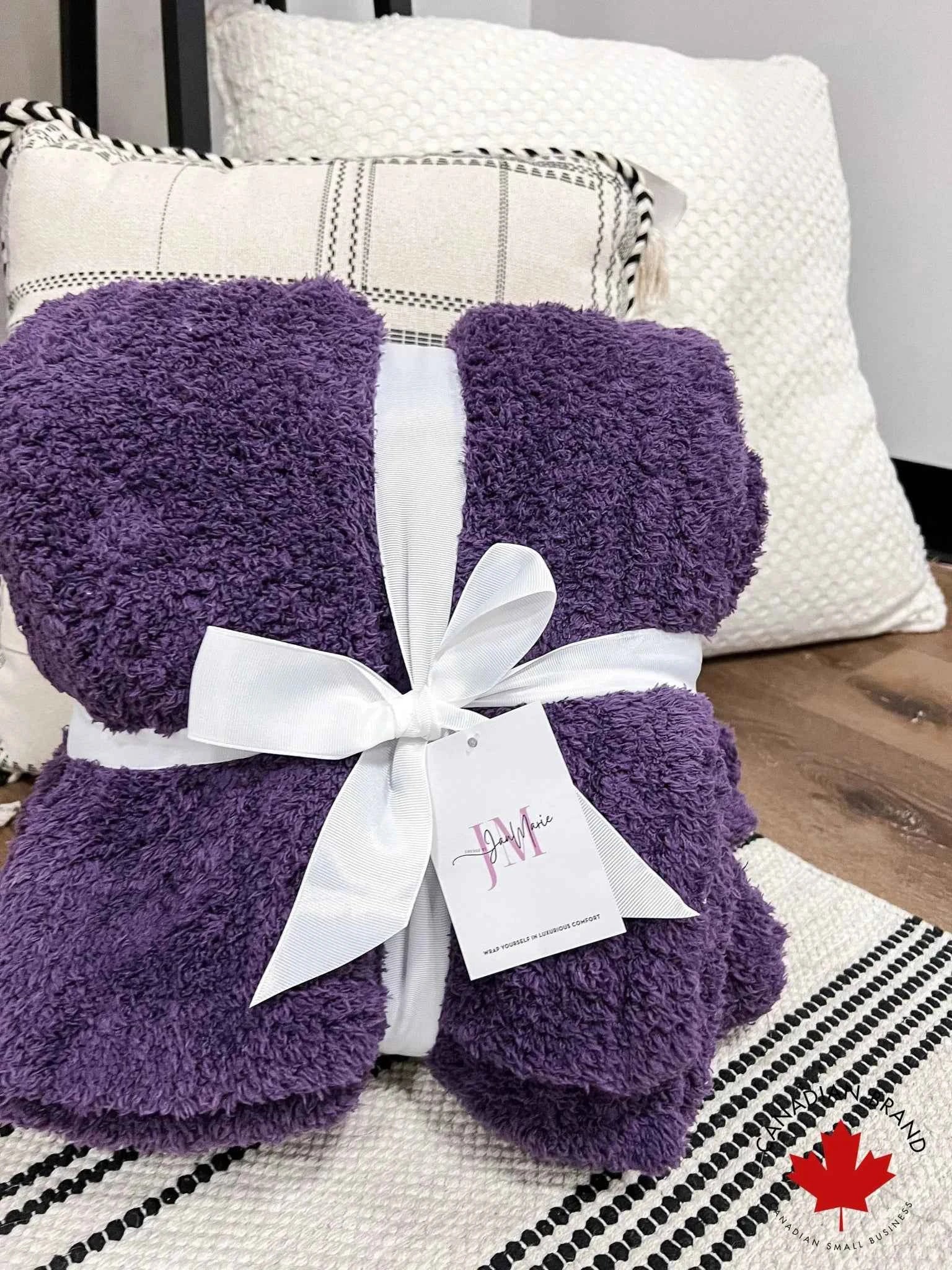 Cozy Cabin Blanket – Blackberry Wine | Rich Purple Throw