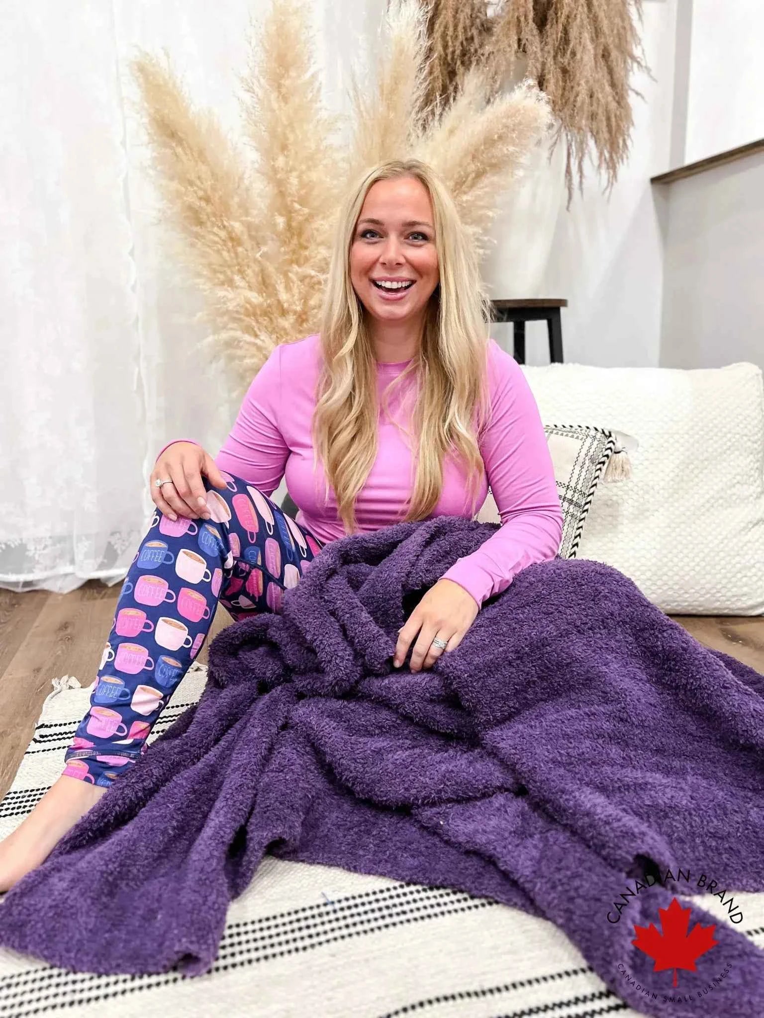 Cozy Cabin Blanket – Blackberry Wine | Rich Purple Throw