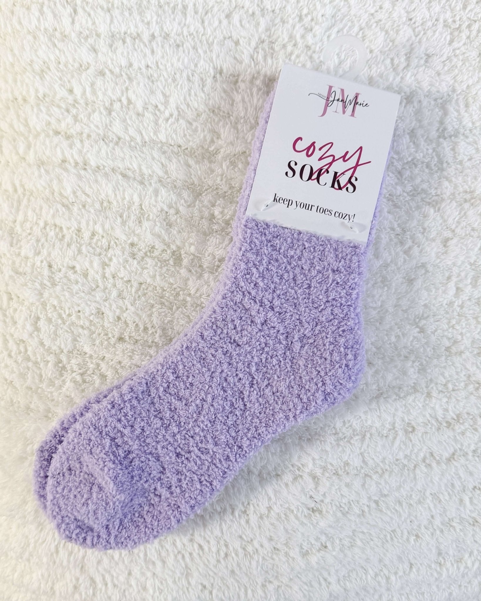 Cozy Cabin Lounge Socks – Marshmallow - Soft Fluffy Slouch Socks - Lounge By Jan Marie - Cloud Nine Pajamas