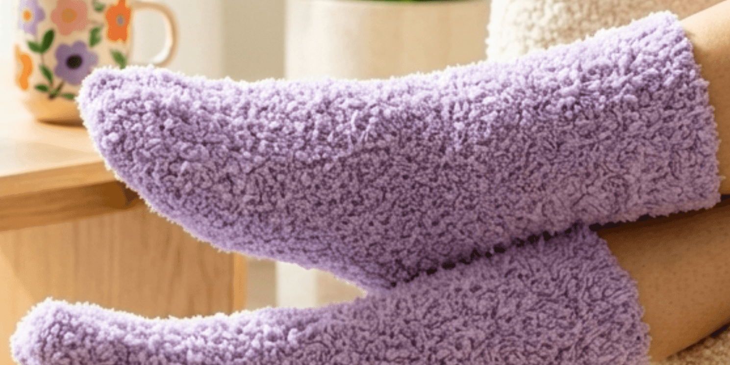 Cozy Cabin Lounge Socks – Marshmallow - Soft Fluffy Slouch Socks - Lounge By Jan Marie - Cloud Nine Pajamas