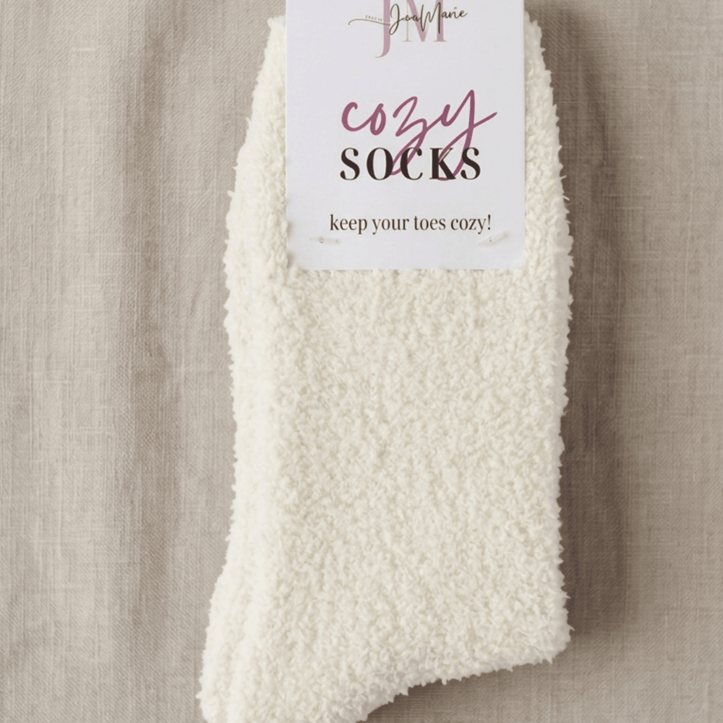 Cozy Cabin Lounge Socks – Marshmallow - Soft Fluffy Slouch Socks - Lounge By Jan Marie - Cloud Nine Pajamas