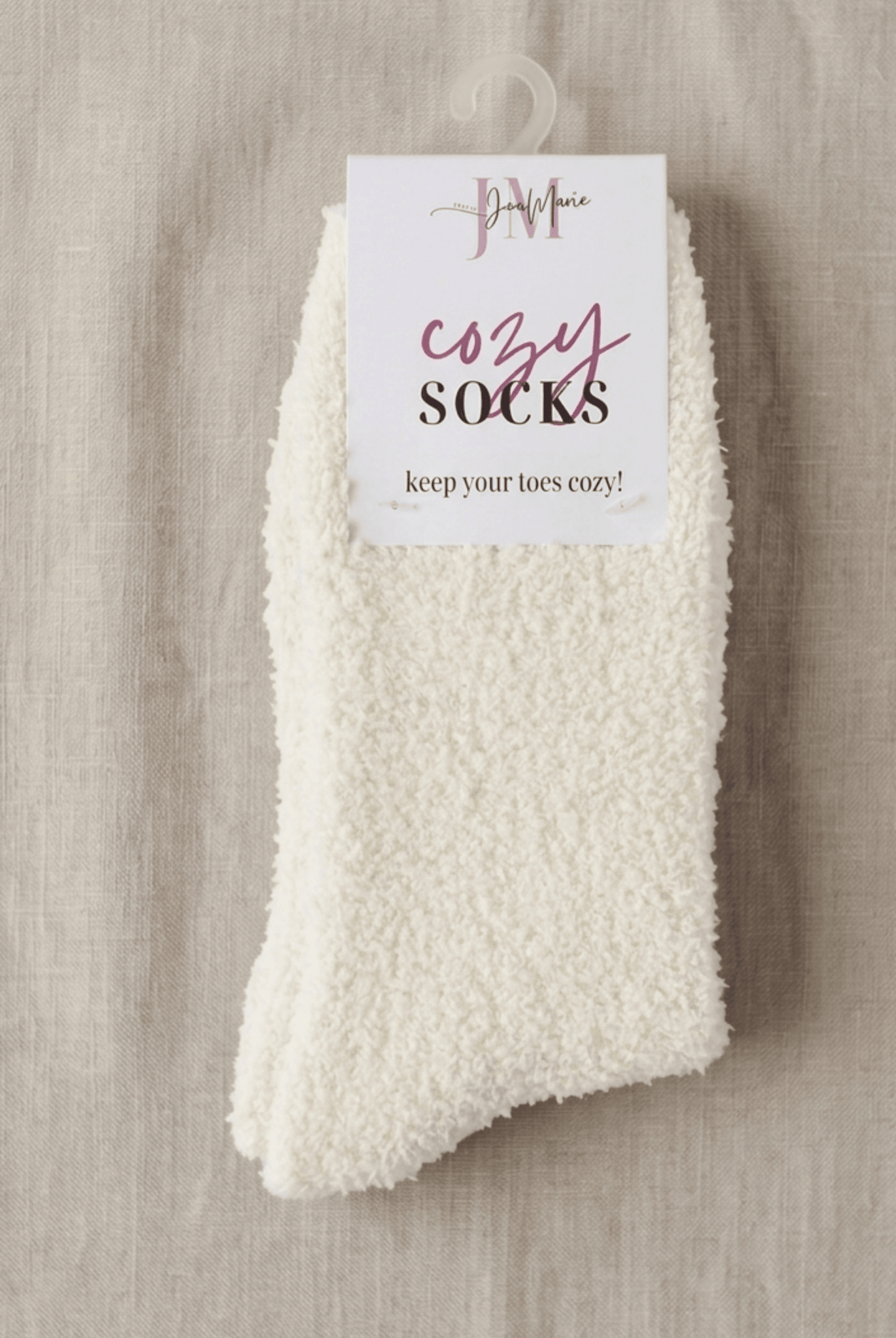 Cozy Cabin Lounge Socks – Marshmallow - Soft Fluffy Slouch Socks - Lounge By Jan Marie - Cloud Nine Pajamas