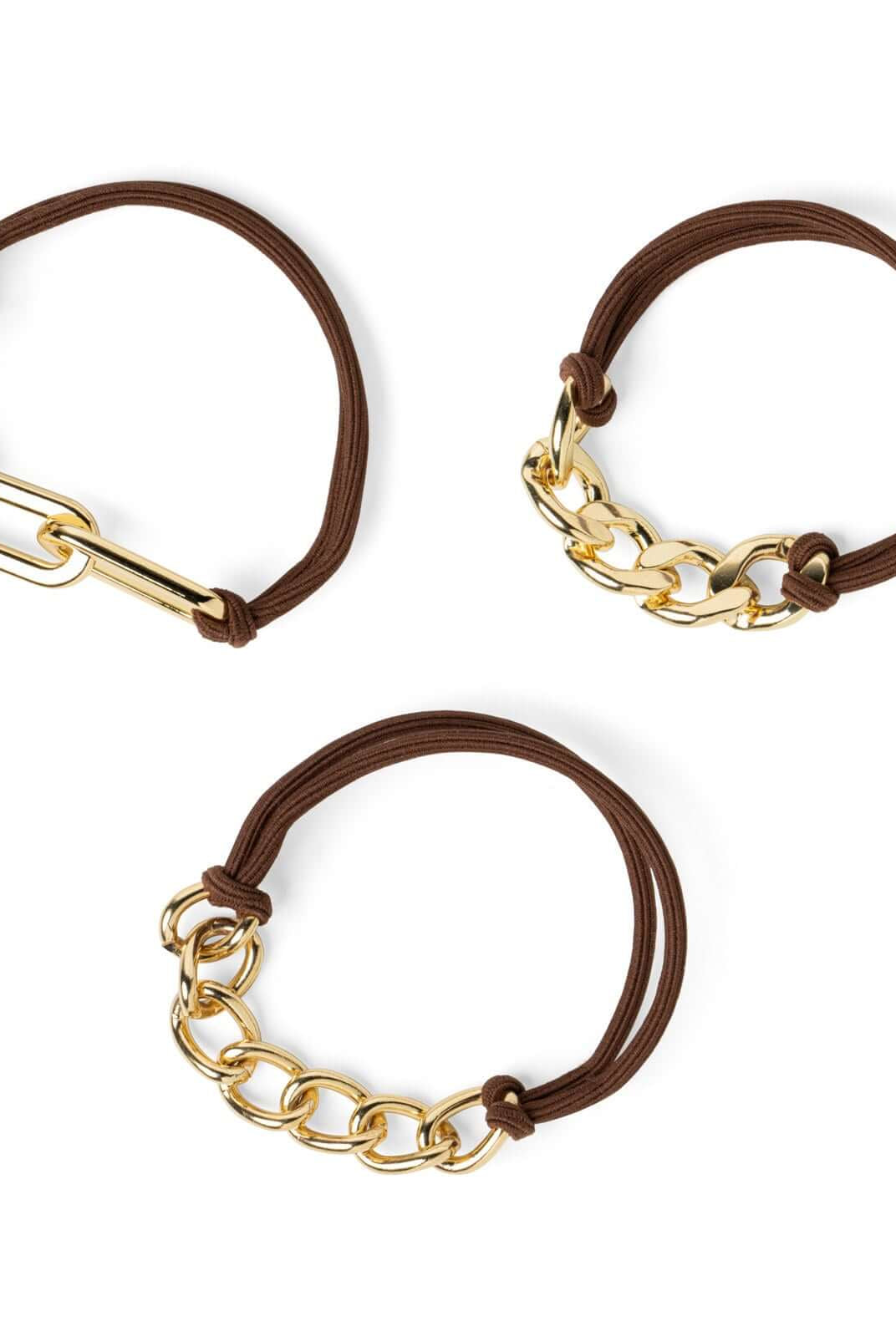 brown bracelet hair tie