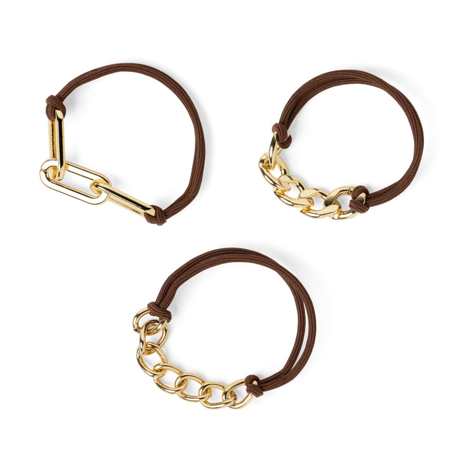 brown bracelet hair tie