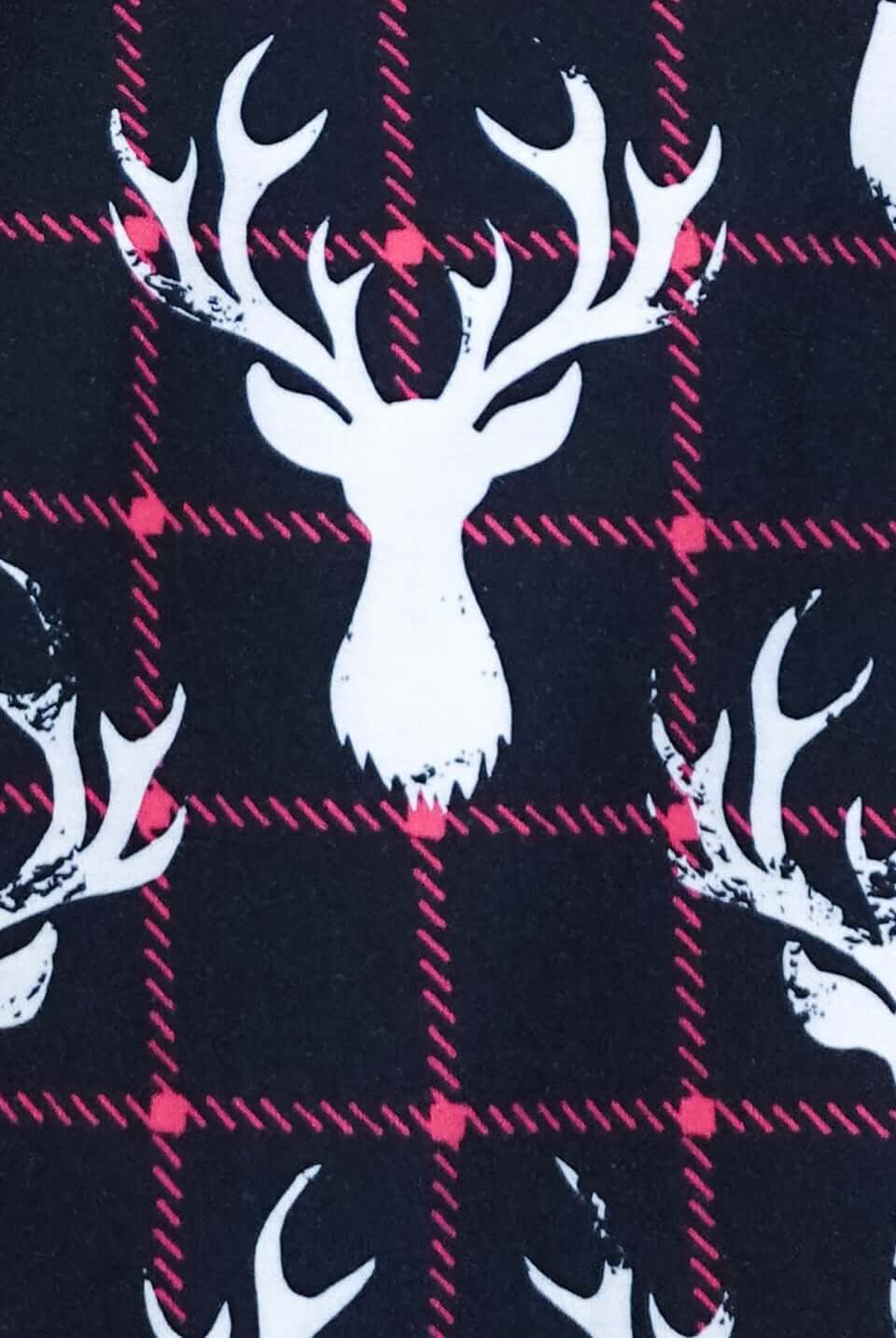 unisex deer plaid printed bamboo jogger bob's sleepwear co