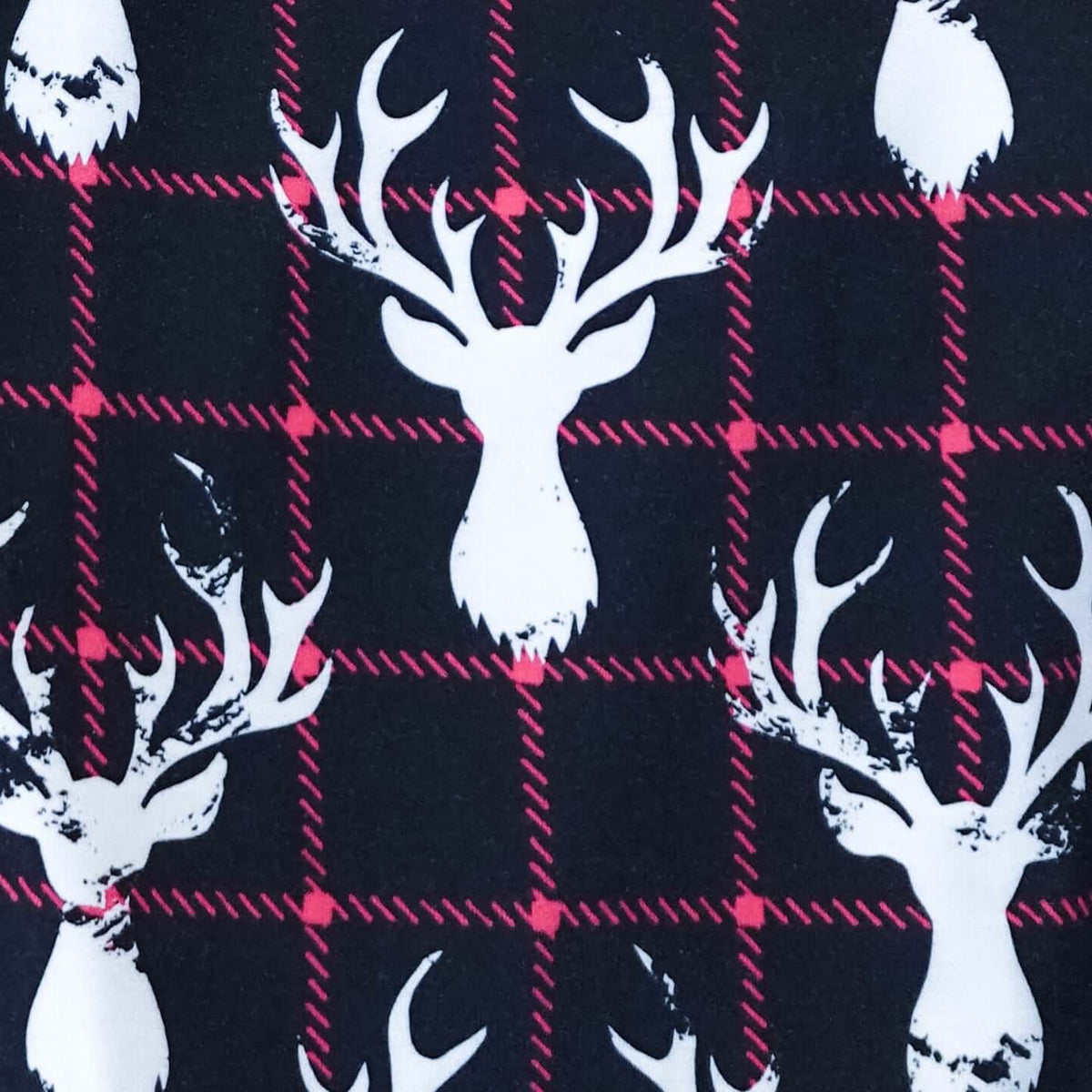 unisex deer plaid printed bamboo jogger bob's sleepwear co