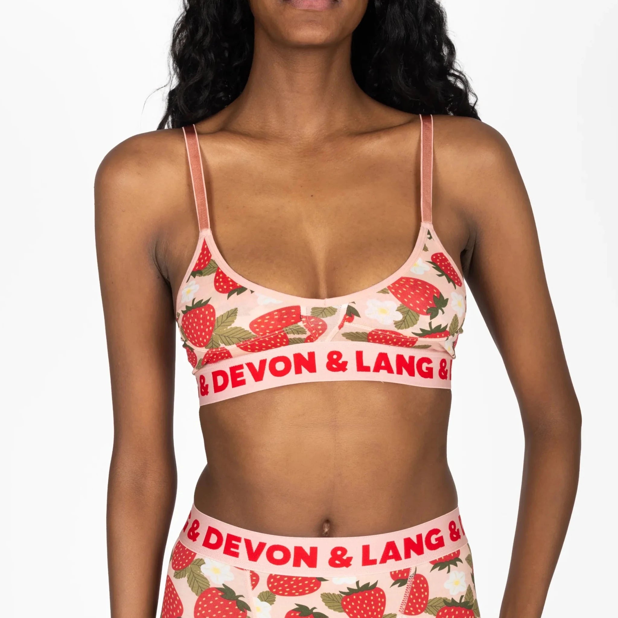 Devon + Lang Bria Printed Bralette | Wireless | Modal | Adjustable Straps -Devon + Lang- Cloud Nine Pajamas