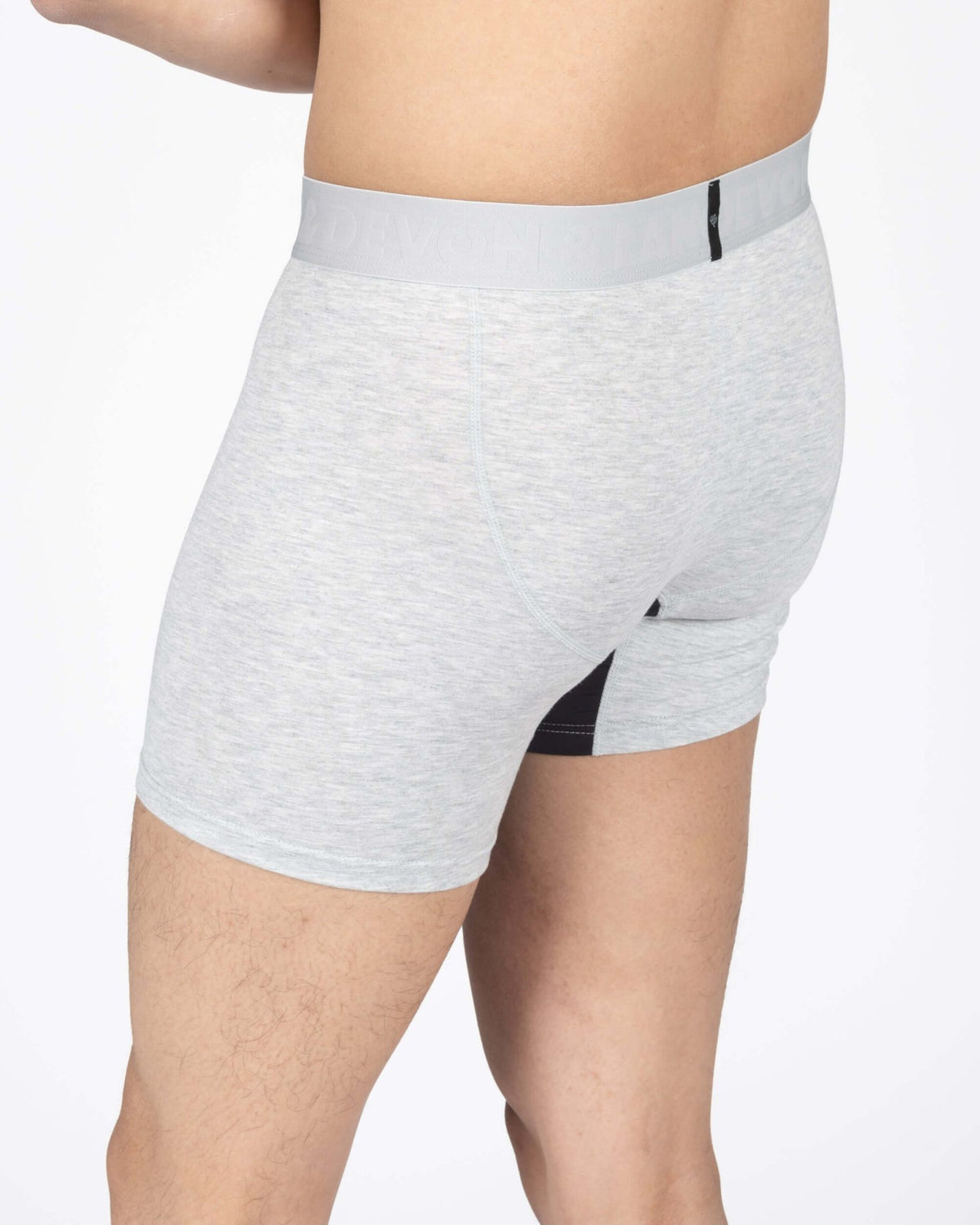 Devon + Lang Journey Boxer Brief Heather Grey shown on model