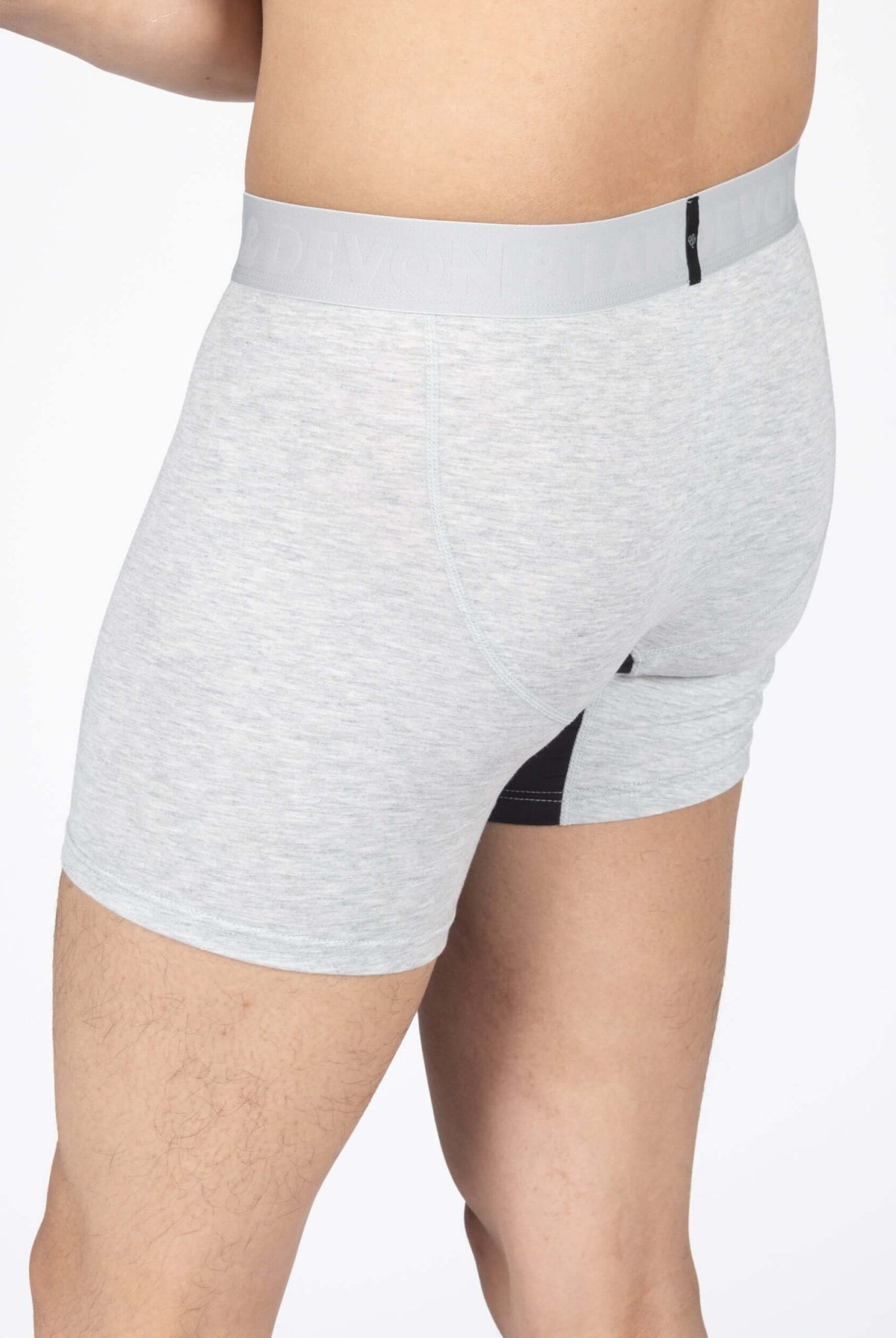 Devon + Lang Journey Boxer Brief Heather Grey shown on model