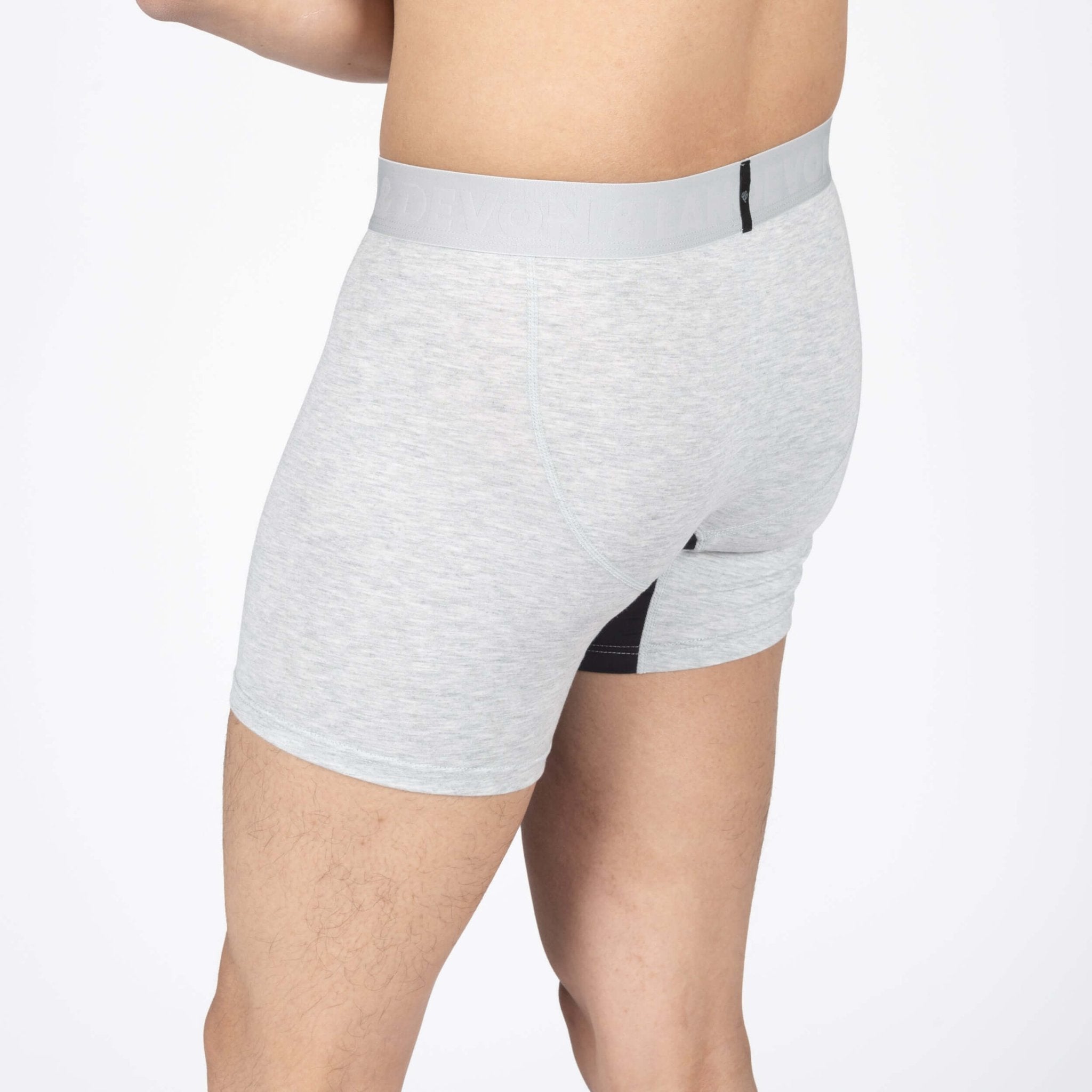 Devon + Lang Journey Boxer Brief Heather Grey shown on model