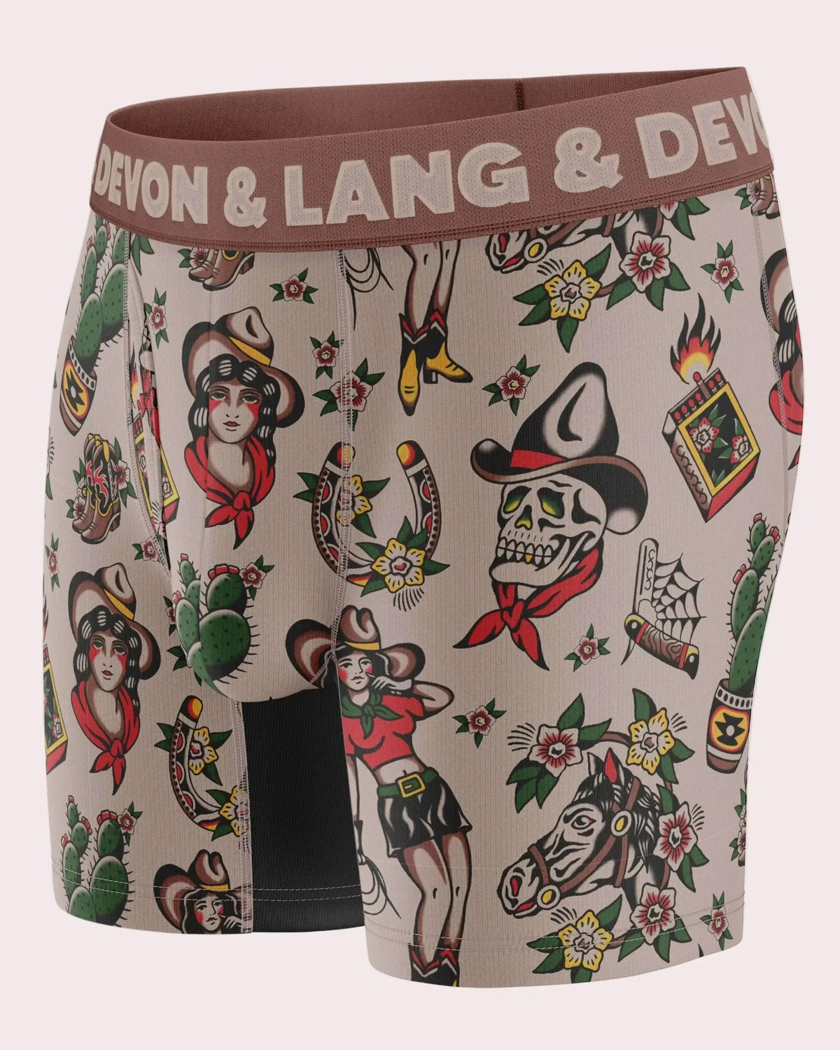 Devon + Lang Journey Boxer Brief vintage outlaw print