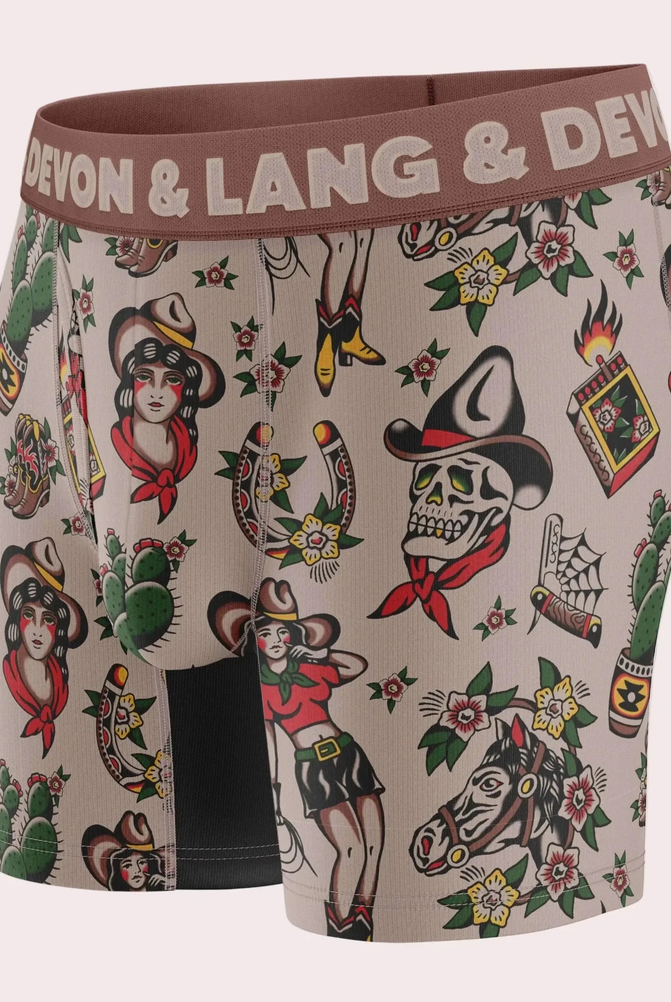 Devon + Lang Journey Boxer Brief vintage outlaw print