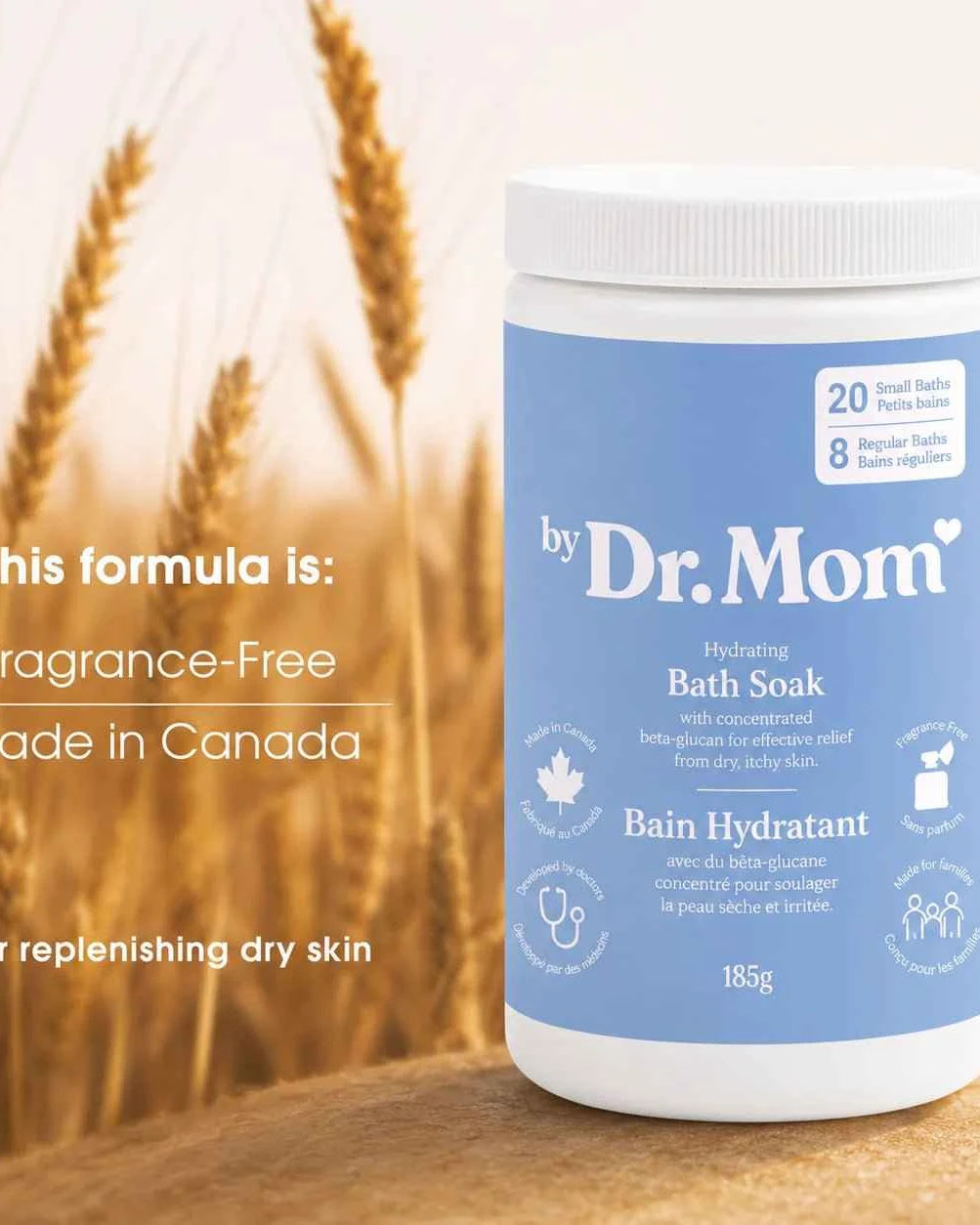 Dr Mom Soothing Beta-Glucan Bath Soak 185 g — Cloud Nine Pajamas Edmonton