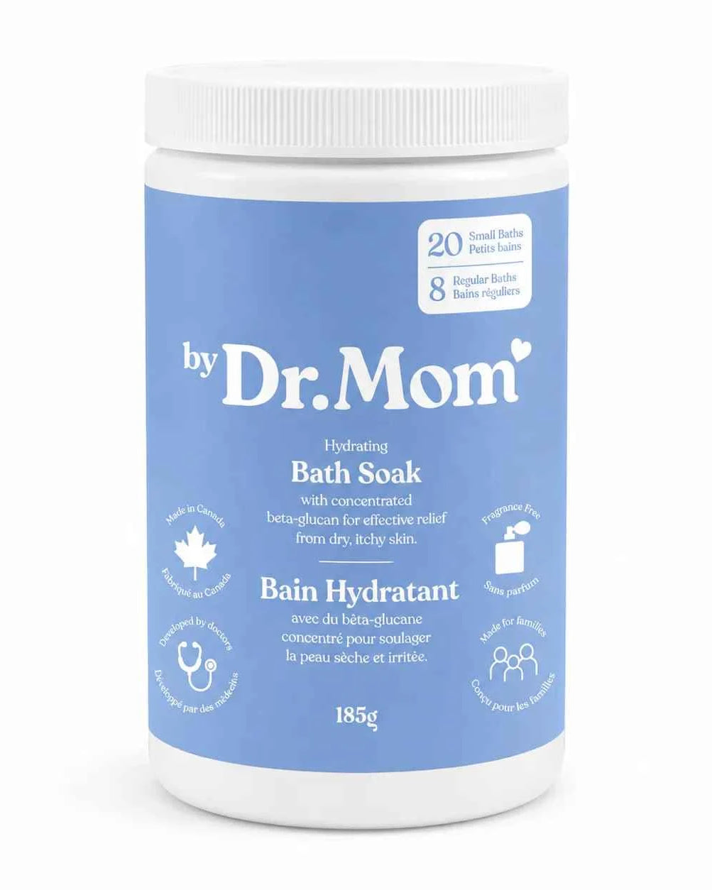Dr Mom Soothing Beta-Glucan Bath Soak 185 g — Cloud Nine Pajamas Edmonton