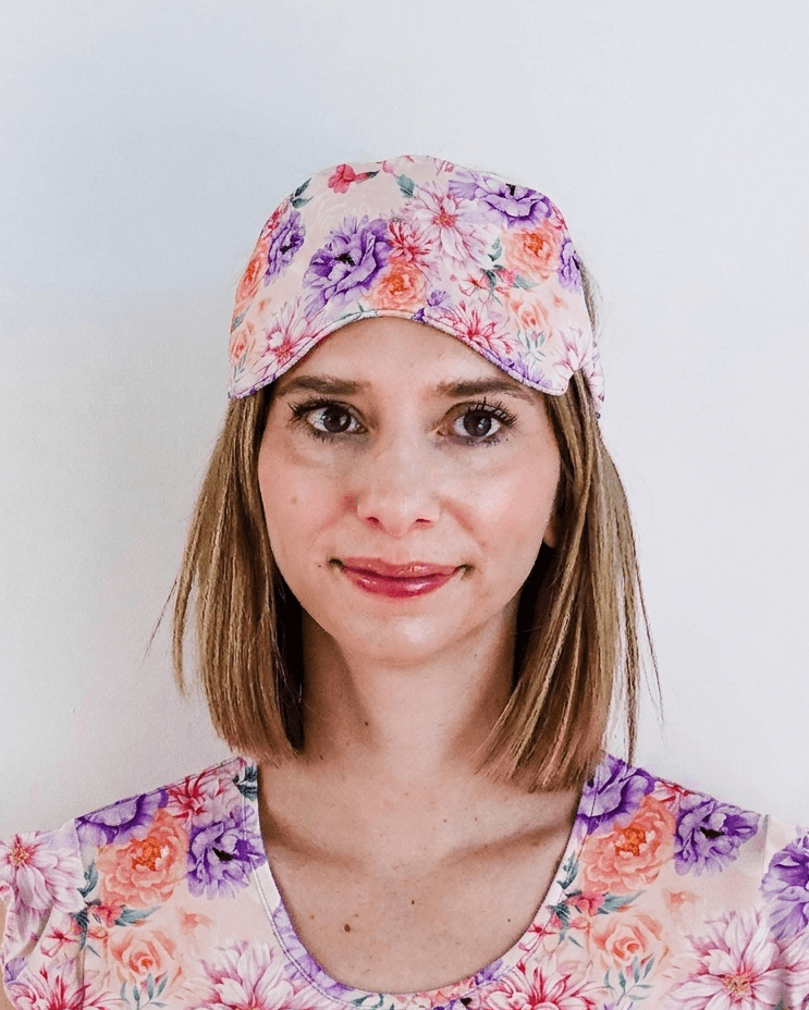 dream in blooms eye mask bamboo on model