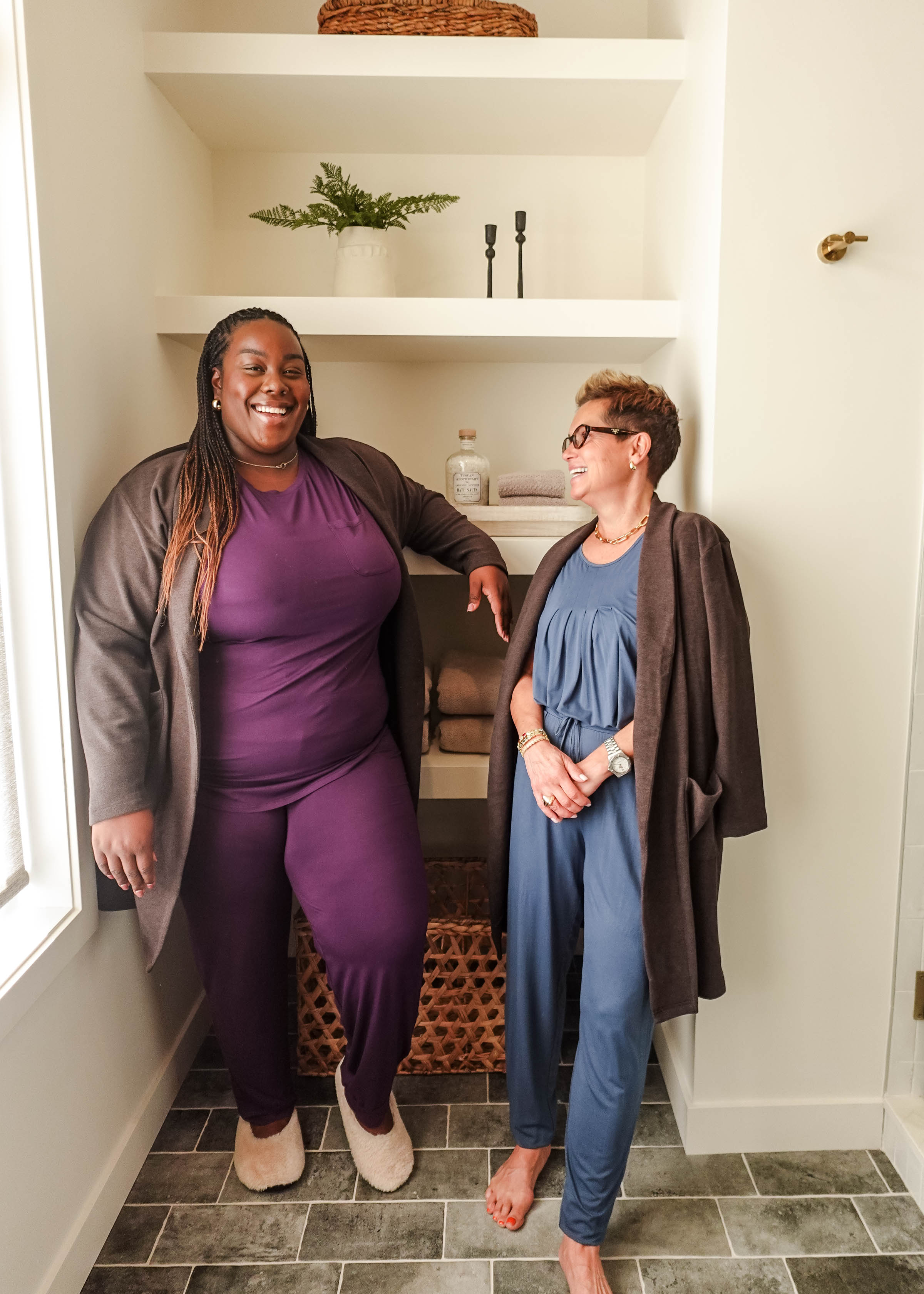 women's structured bamboo blend cardigan long with pockets and collar