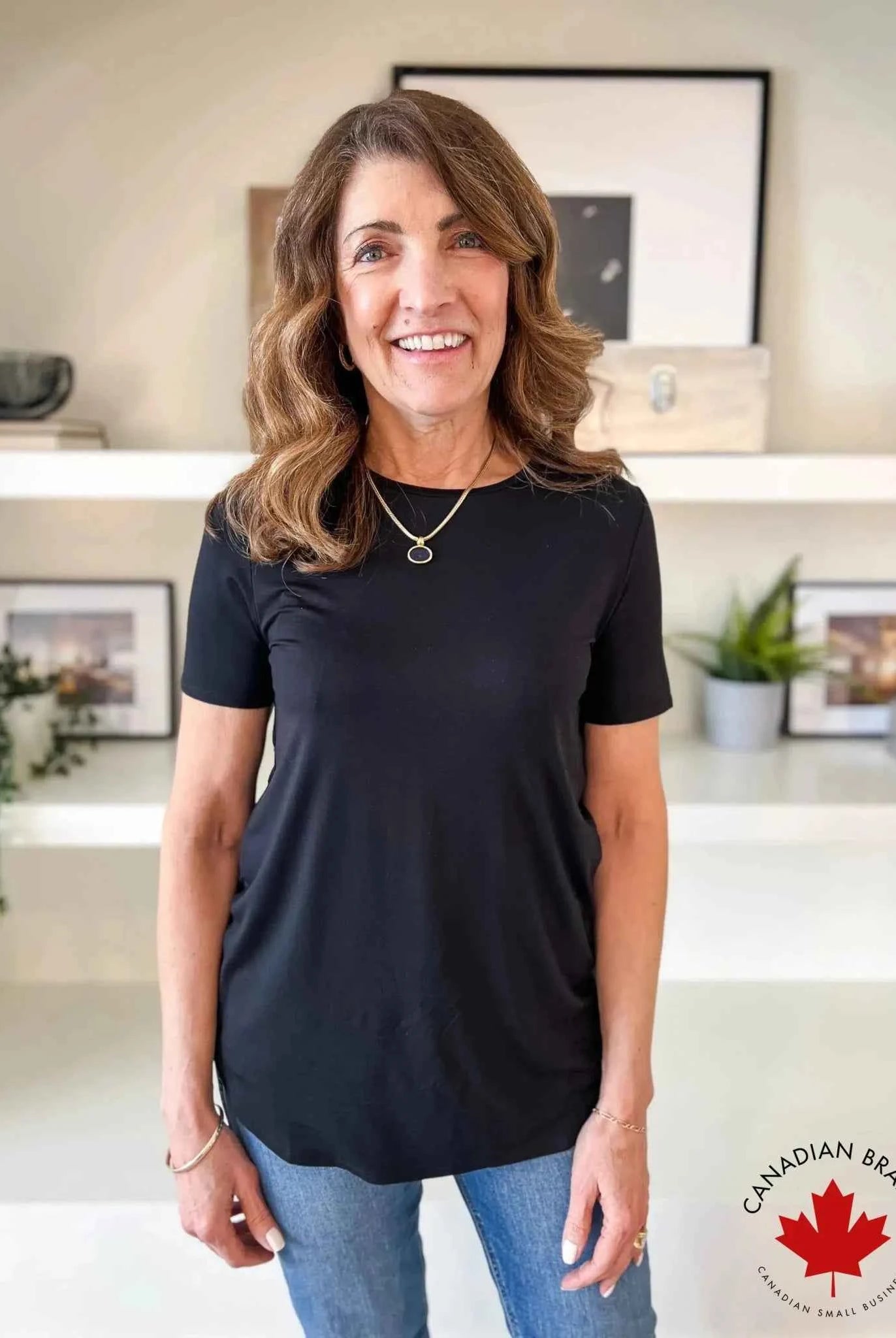 Georgia Rylan Women's Bamboo Moisture-Wicking Short Sleeve Tee in Core Colours