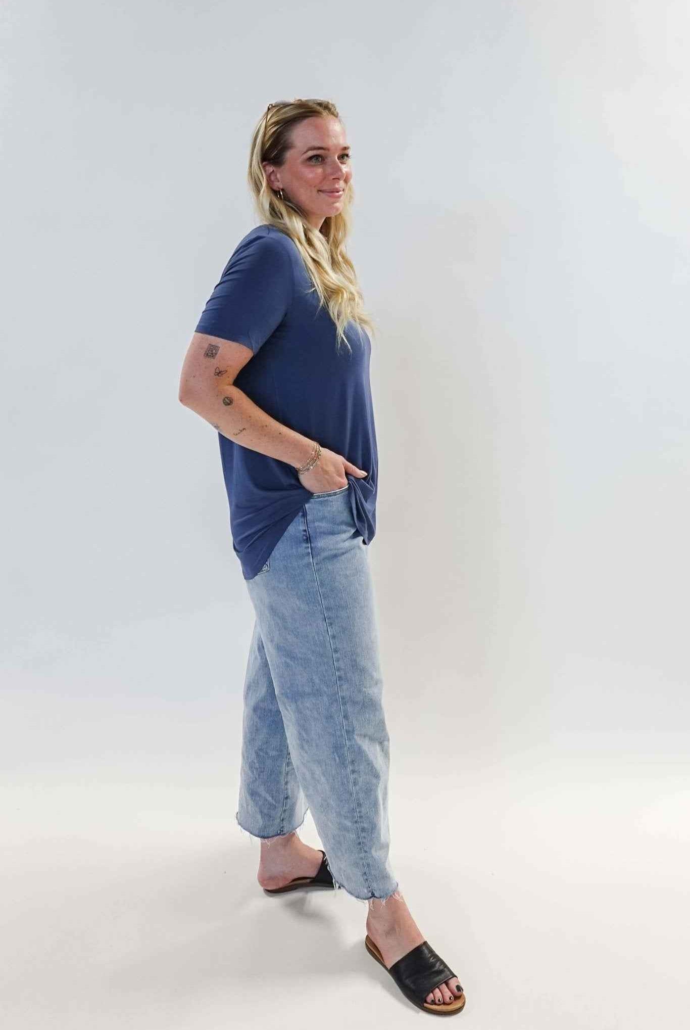 Georgia Rylan Women's Bamboo Moisture-Wicking Short Sleeve Tee in Core Colours