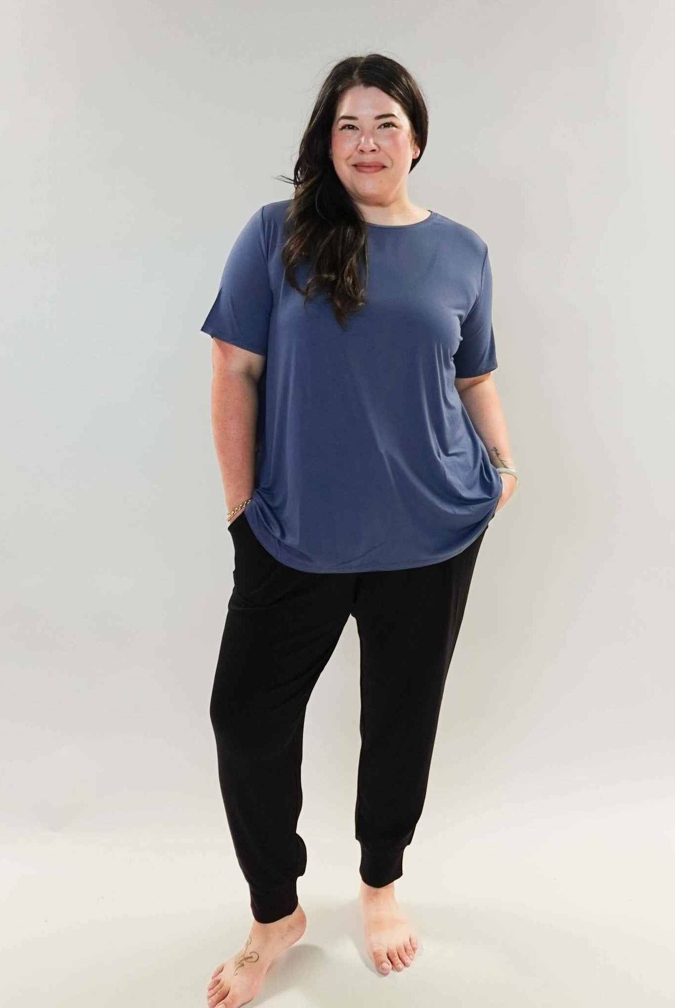 Georgia Rylan Women's Bamboo Moisture-Wicking Short Sleeve Tee in Core Colours