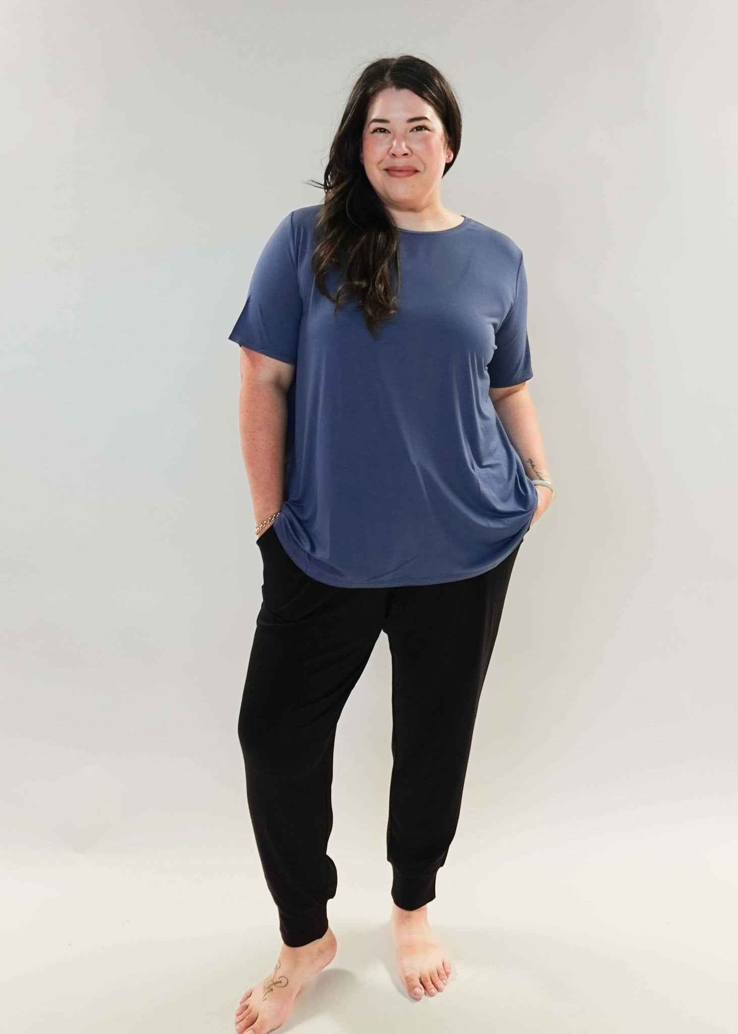 Georgia Rylan Women's Bamboo Moisture-Wicking Short Sleeve Tee in Core Colours