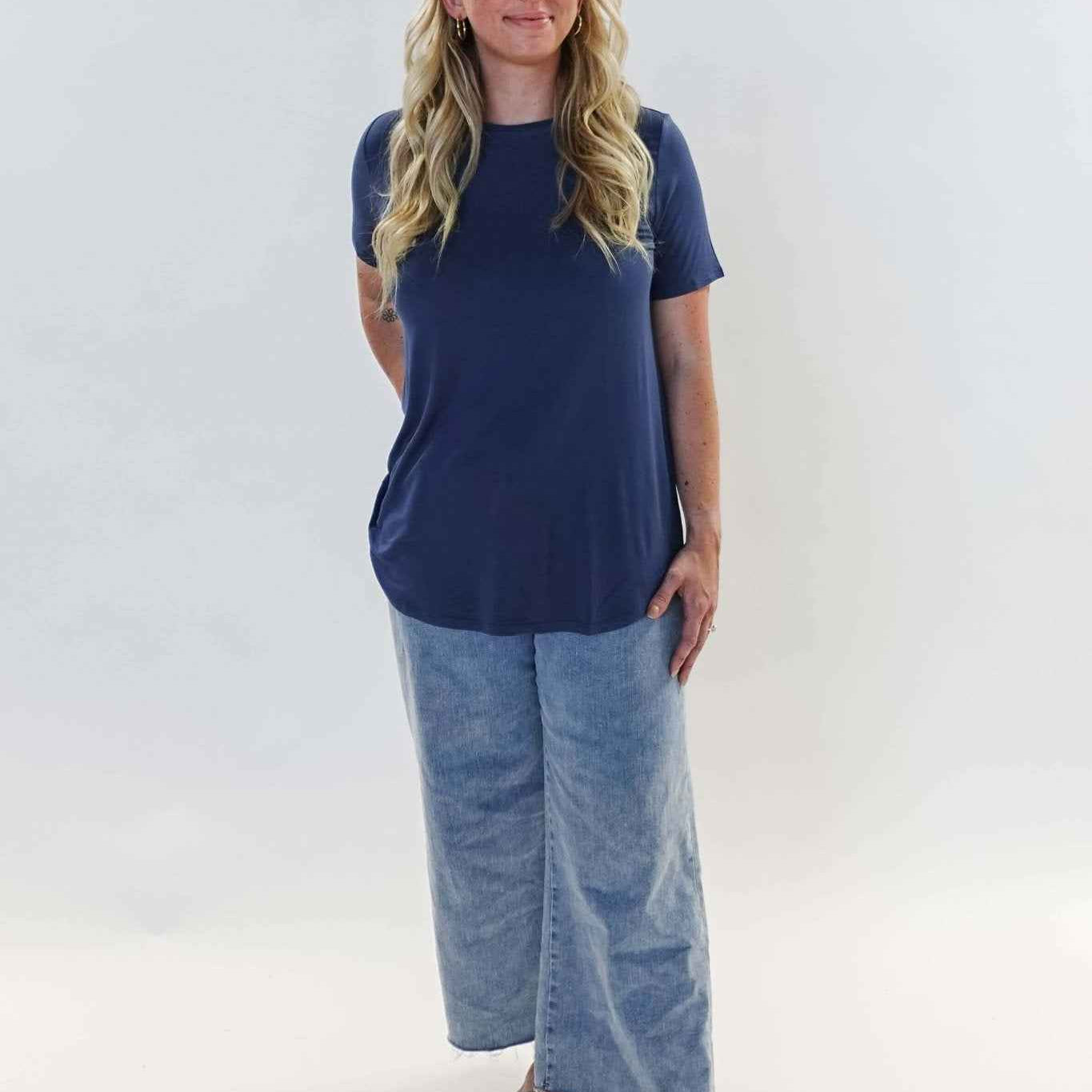 Georgia Rylan Women's Bamboo Moisture-Wicking Short Sleeve Tee in Core Colours