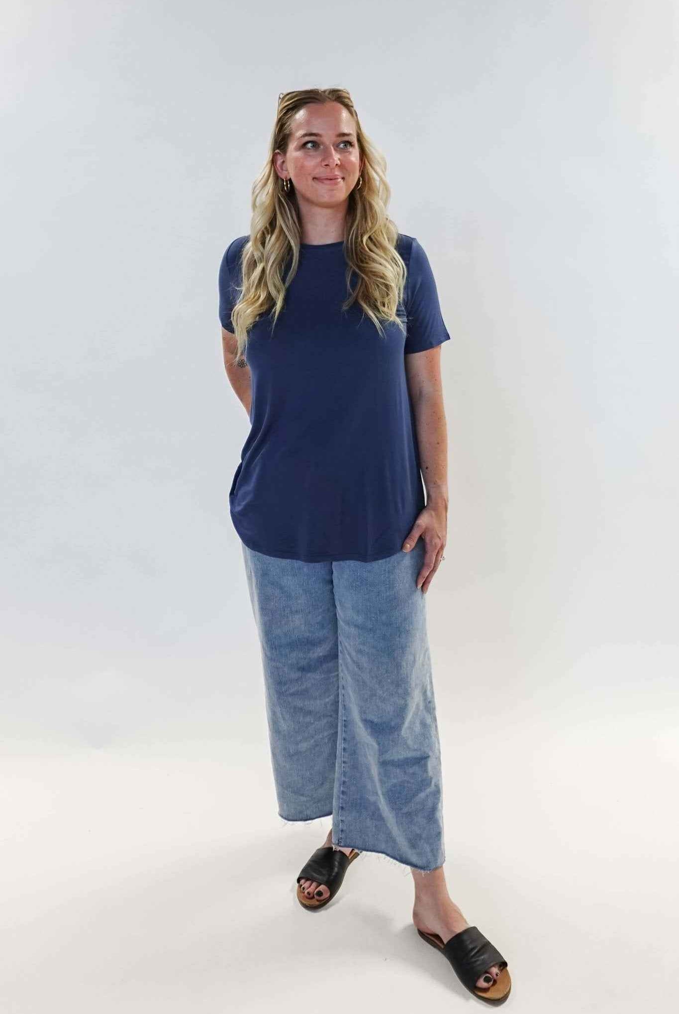 Georgia Rylan Women's Bamboo Moisture-Wicking Short Sleeve Tee in Core Colours