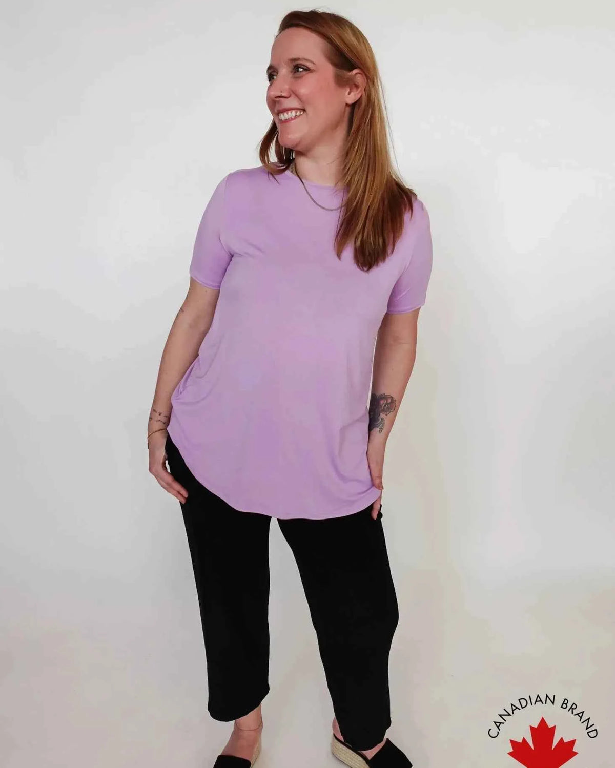 Georgia Rylan Women's Bamboo Moisture-Wicking Short Sleeve Tee in Core Colours