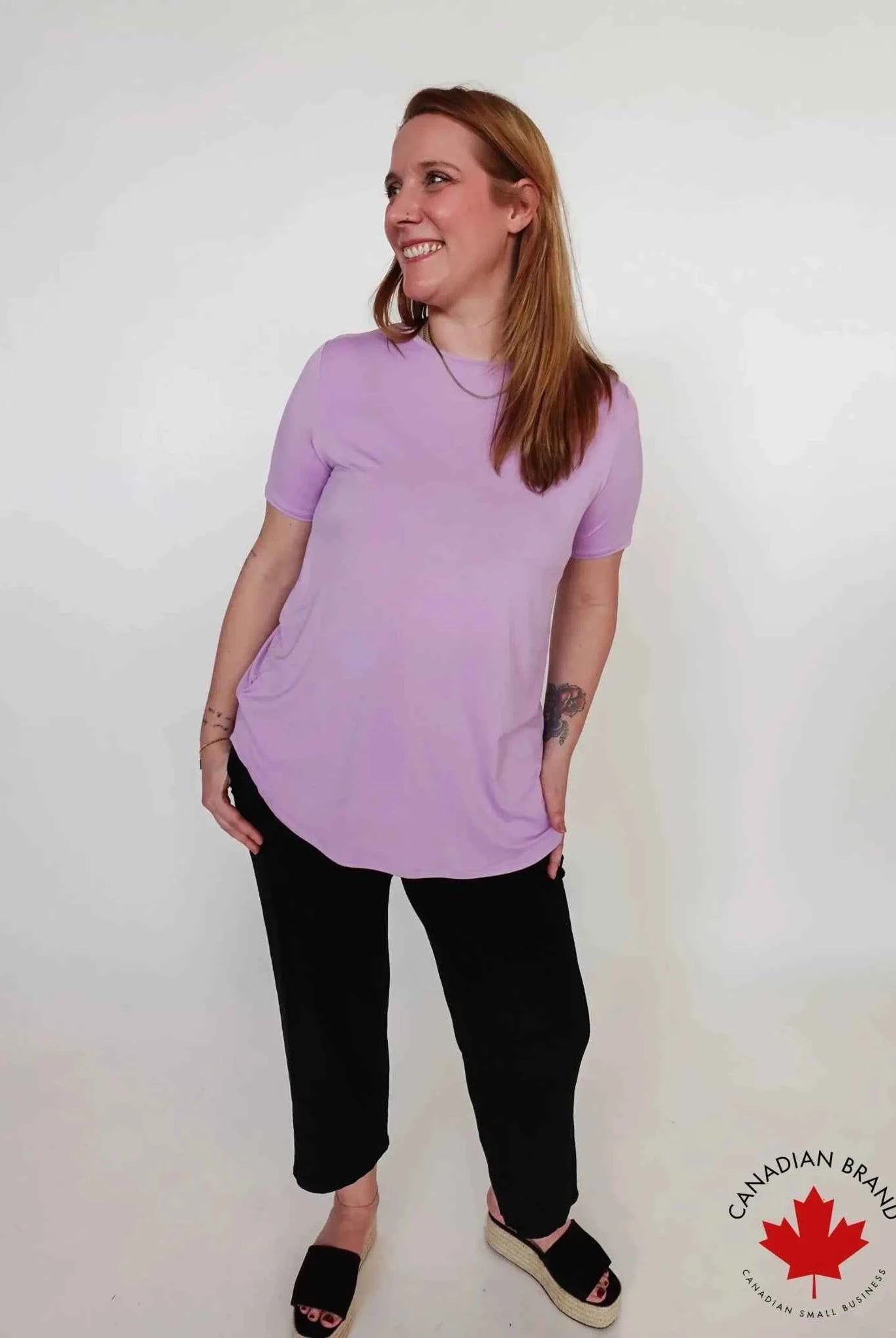 Georgia Rylan Women's Bamboo Moisture-Wicking Short Sleeve Tee in Core Colours