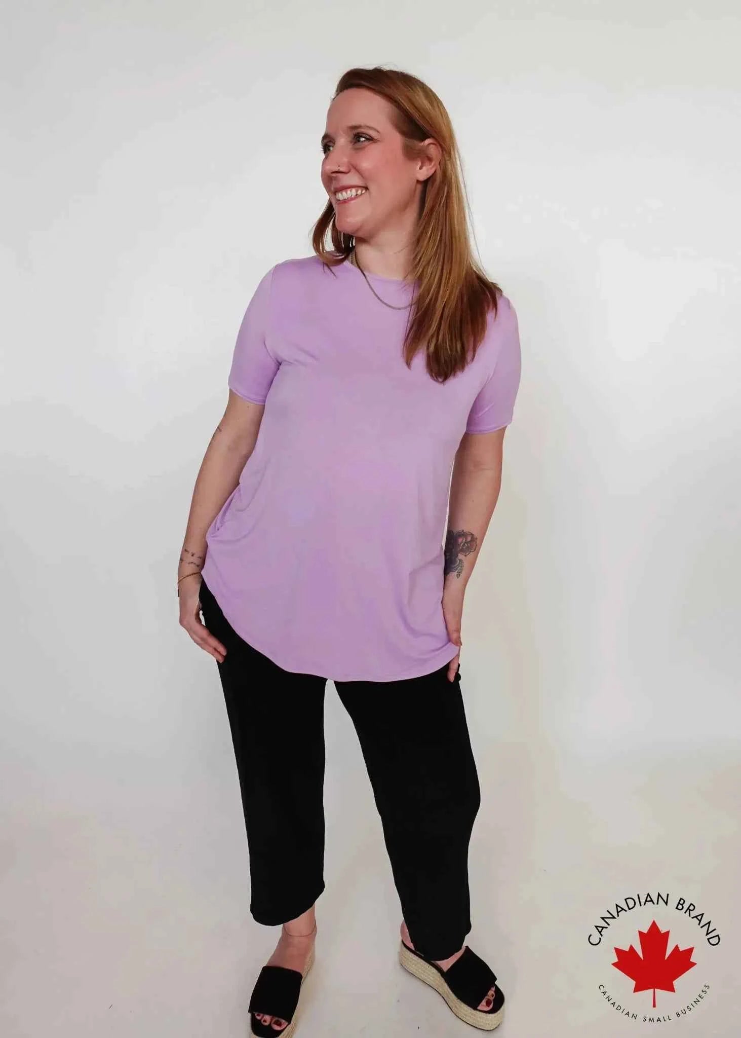 Georgia Rylan Women's Bamboo Moisture-Wicking Short Sleeve Tee in Core Colours