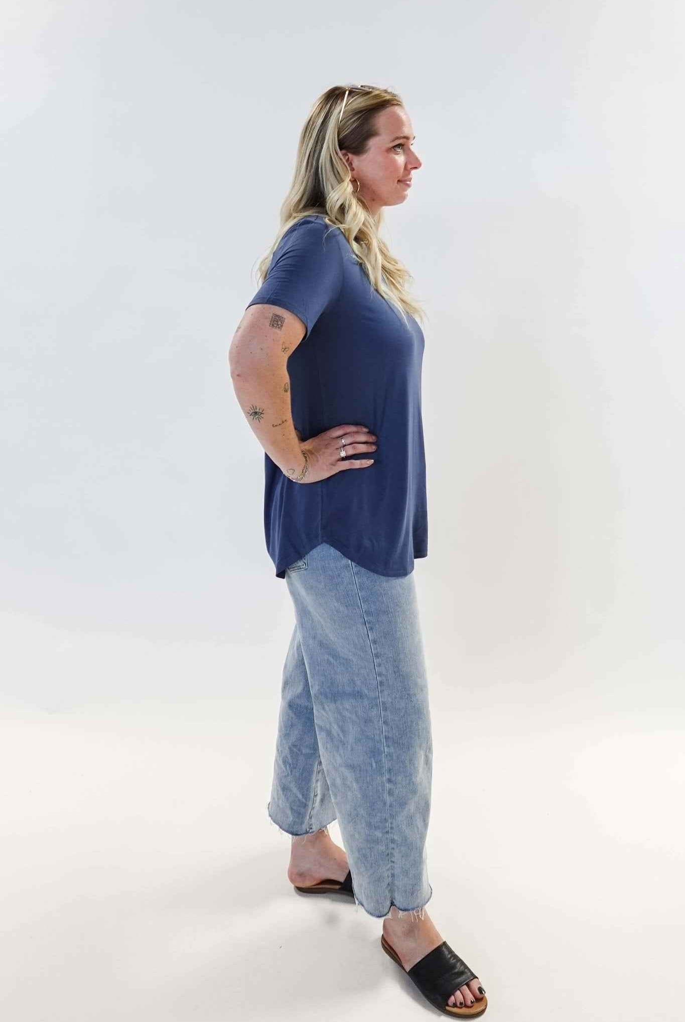 Georgia Rylan Women's Bamboo Moisture-Wicking Short Sleeve Tee in Core Colours