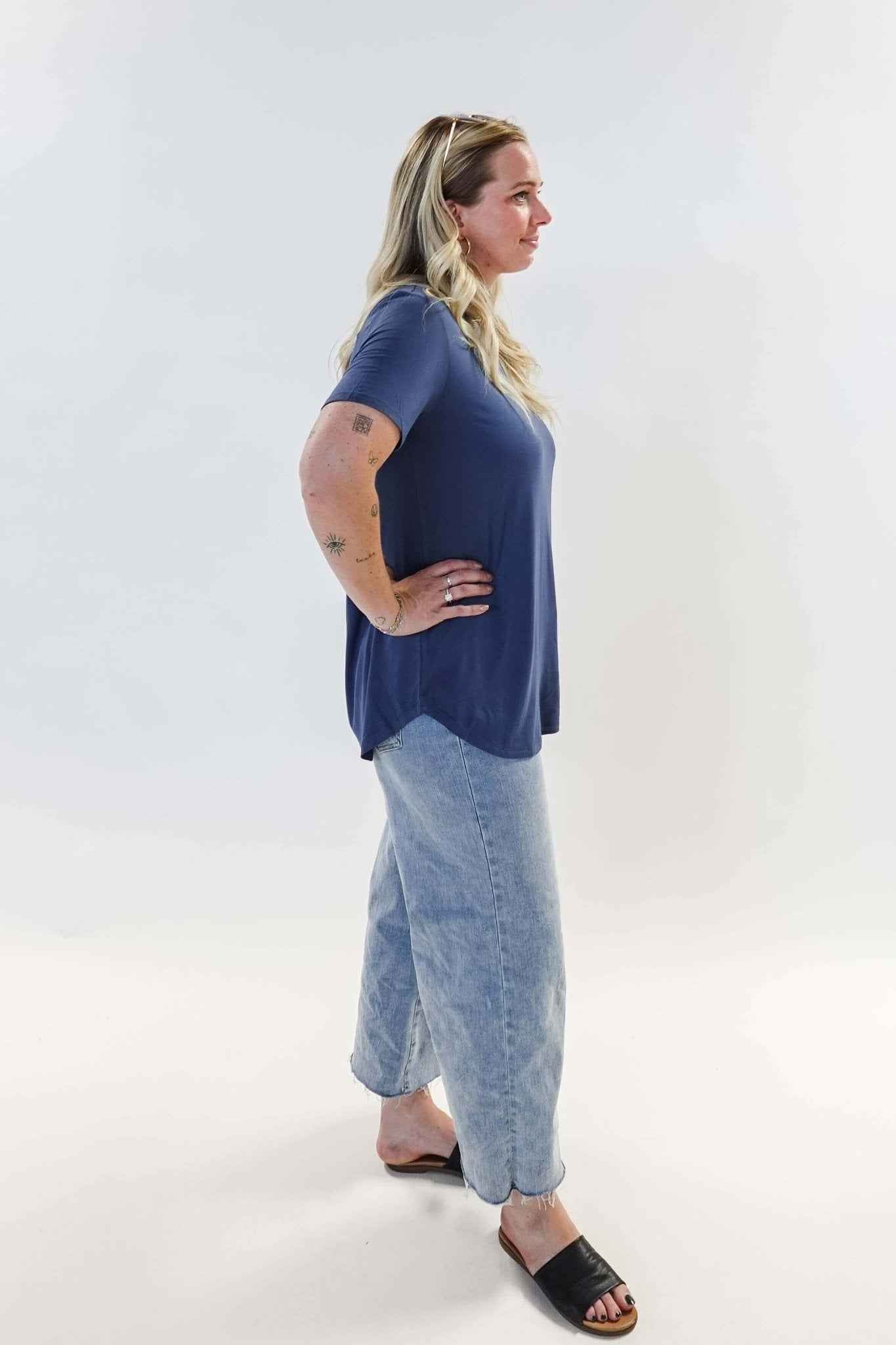 Georgia Rylan Women's Bamboo Moisture-Wicking Short Sleeve Tee in Core Colours