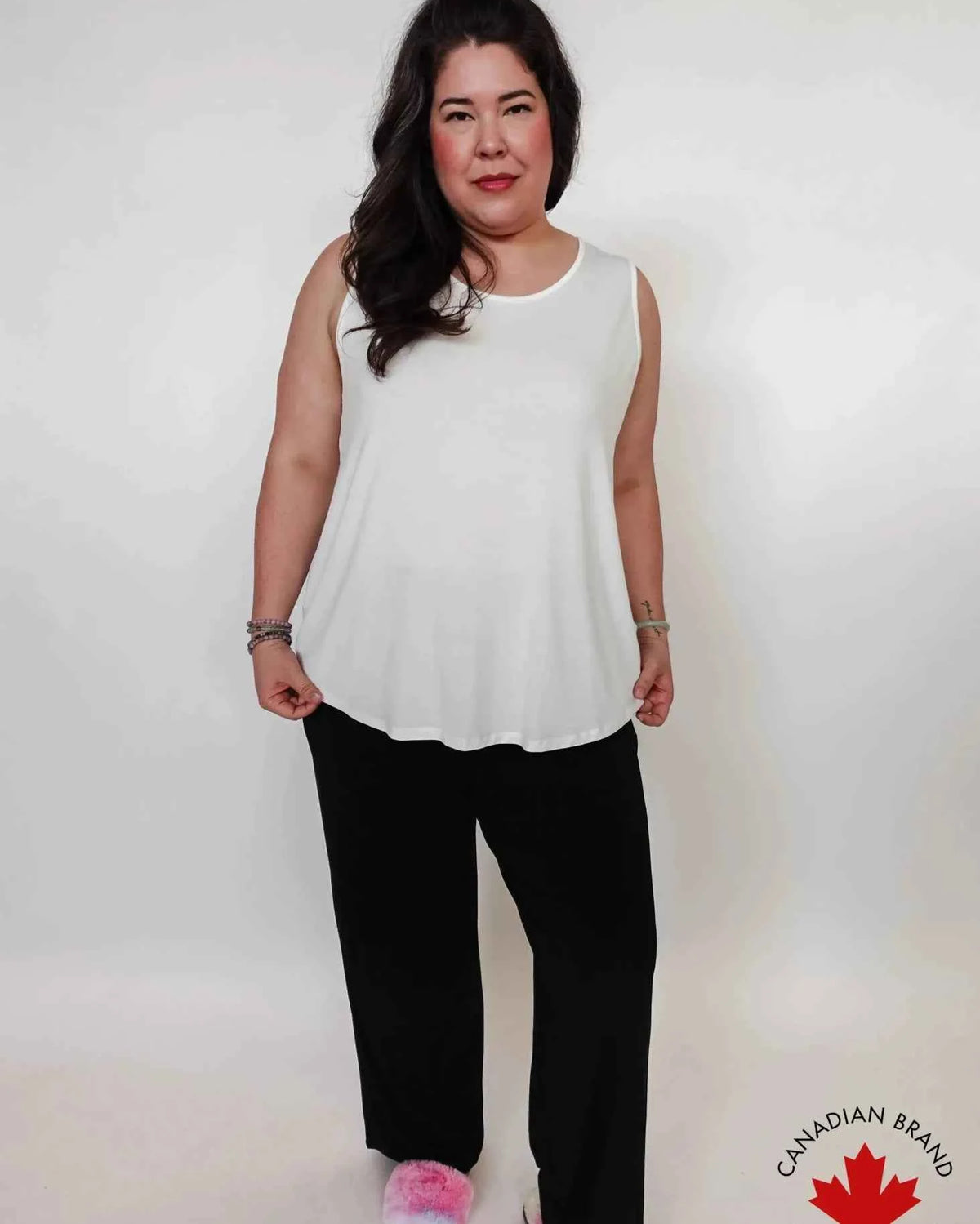 Georgia Rylan Women's Bamboo Wide Strap Tank Top in Core Colours