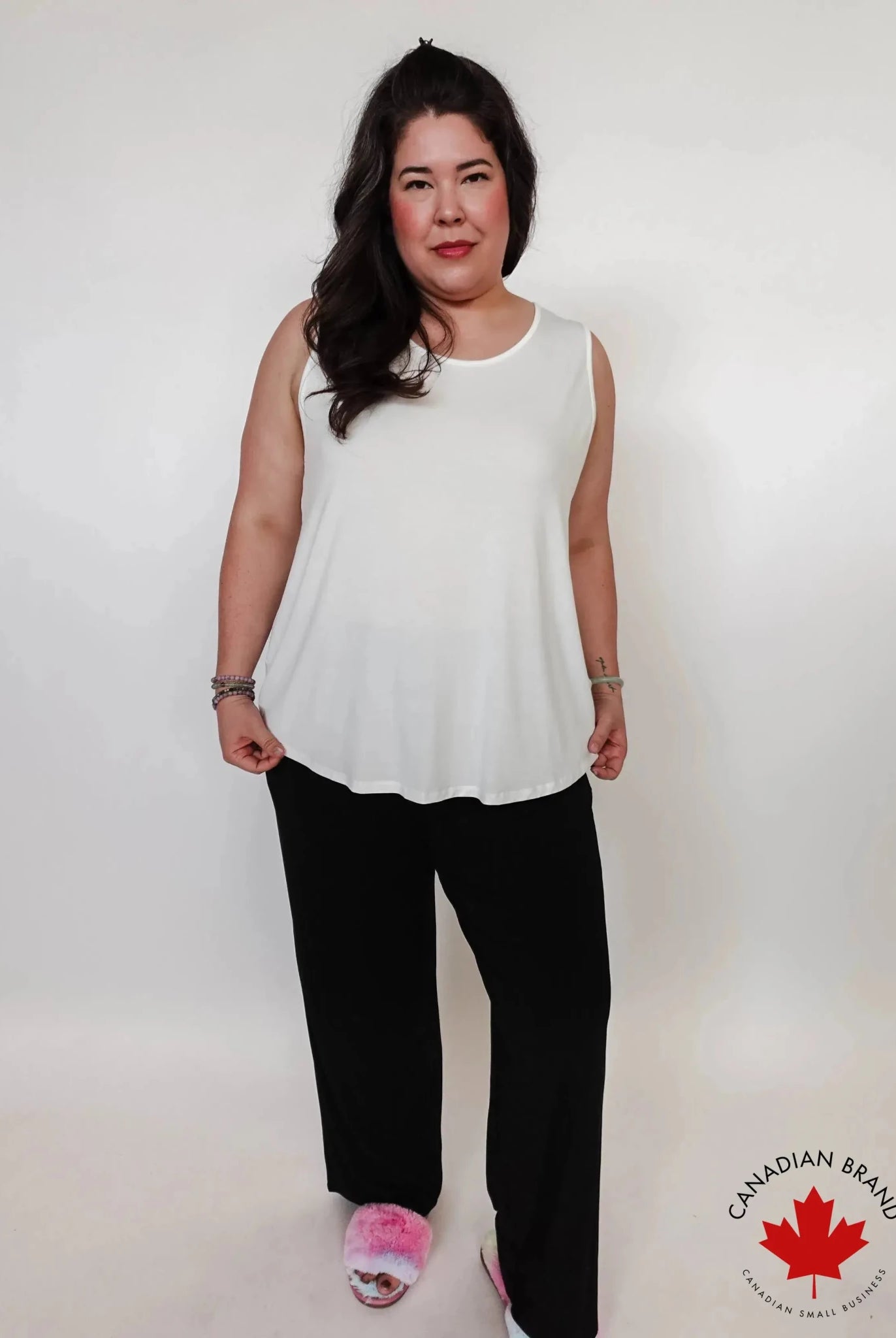 Essential Basic Bamboo Wide Strap Tank Top | Georgia Rylan