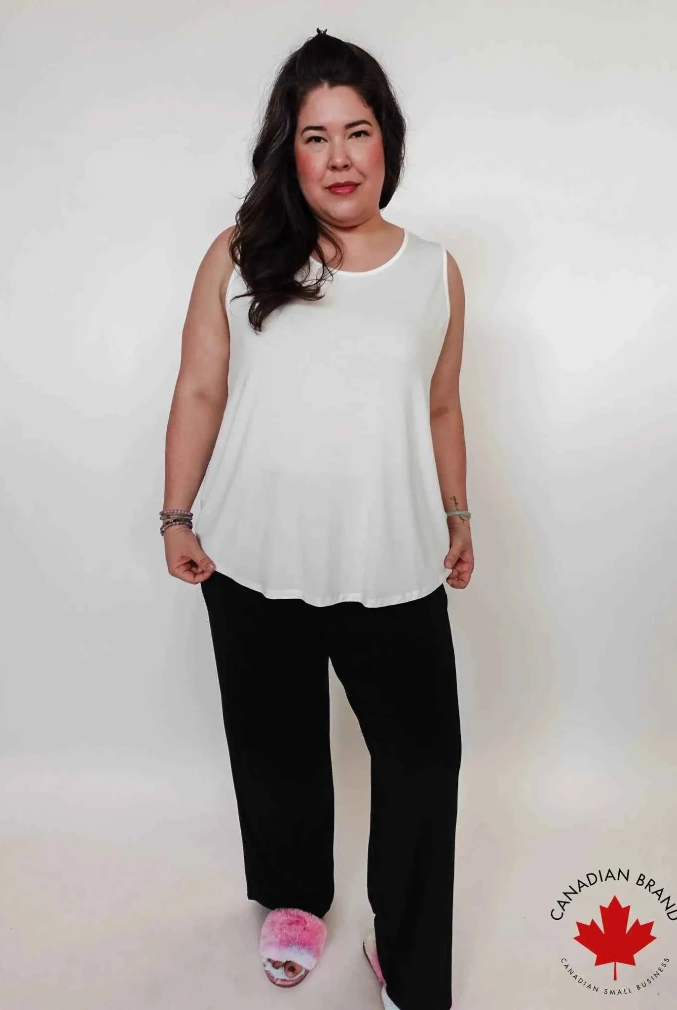 Georgia Rylan Women's Bamboo Wide Strap Tank Top in Core Colours