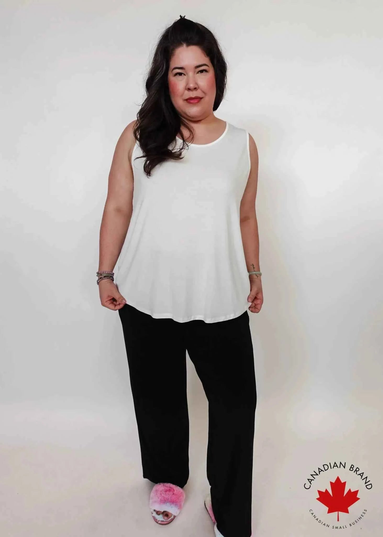 Georgia Rylan Women's Bamboo Wide Strap Tank Top in Core Colours