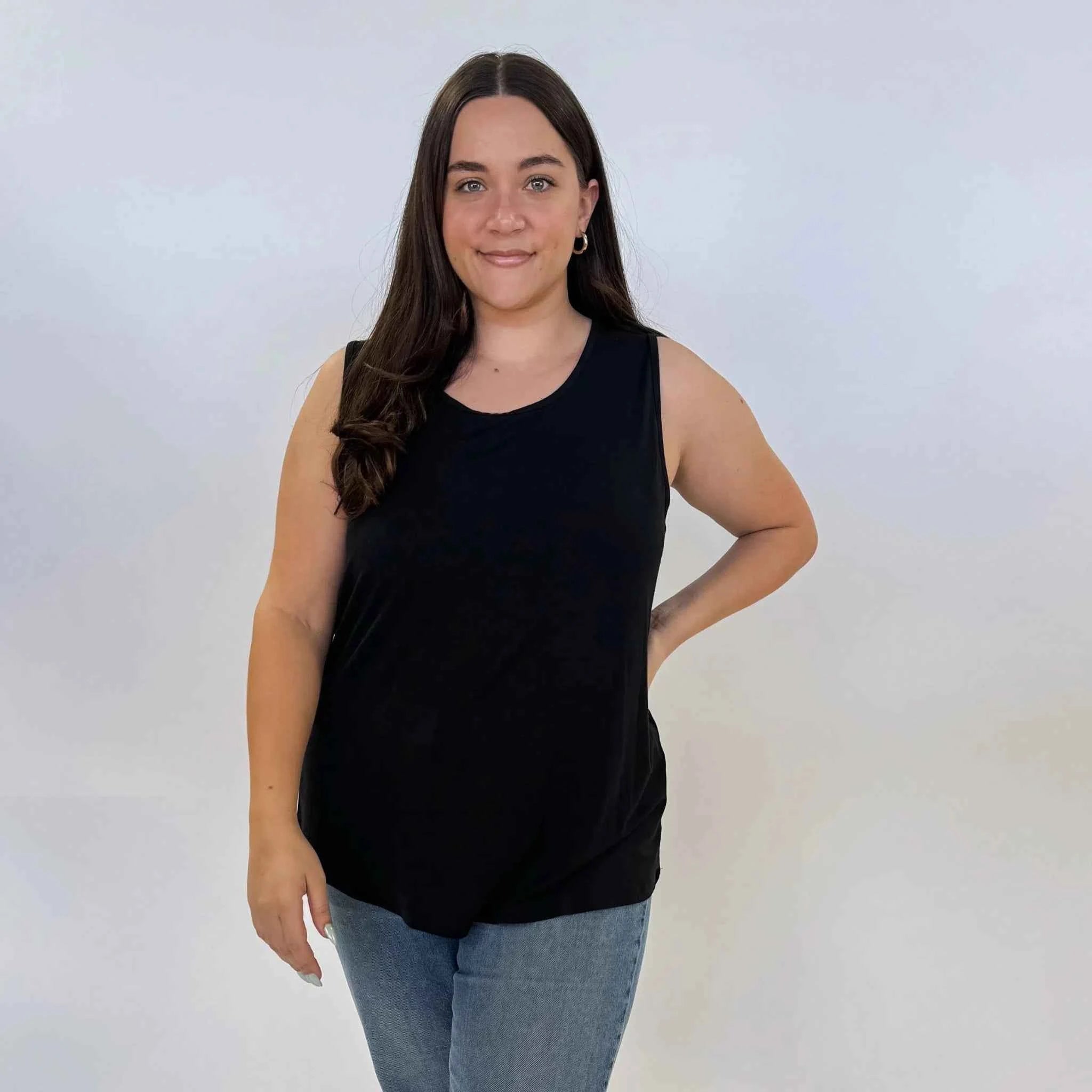 Georgia Rylan Women's Bamboo Wide Strap Tank Top in Core Colours