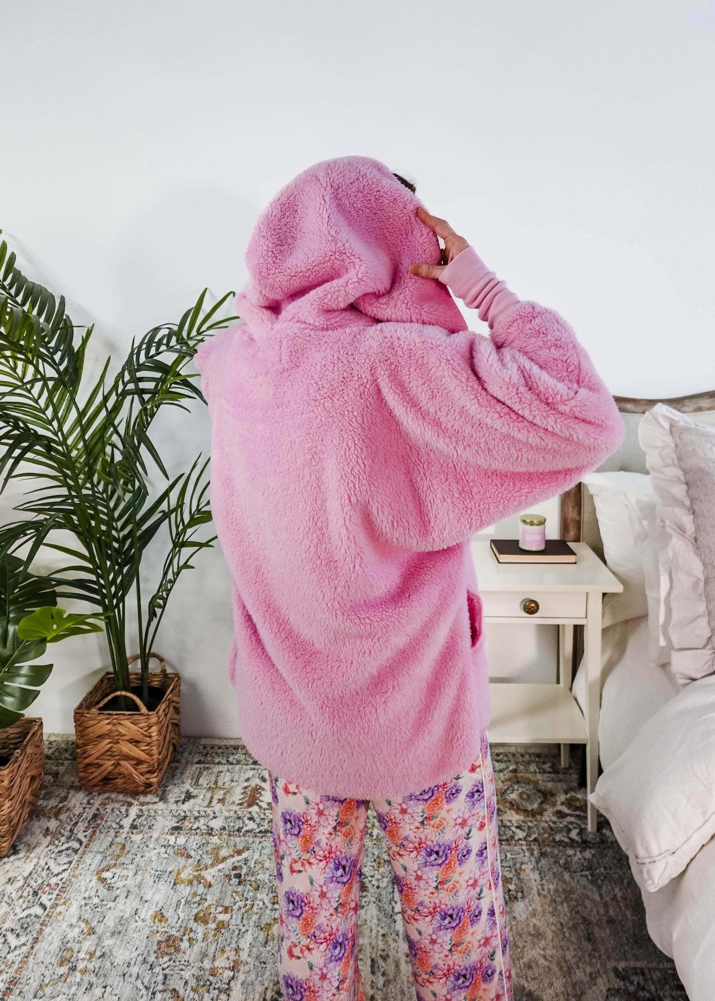 Essential Hooded Fluffy Cozy Cardigan with Pockets