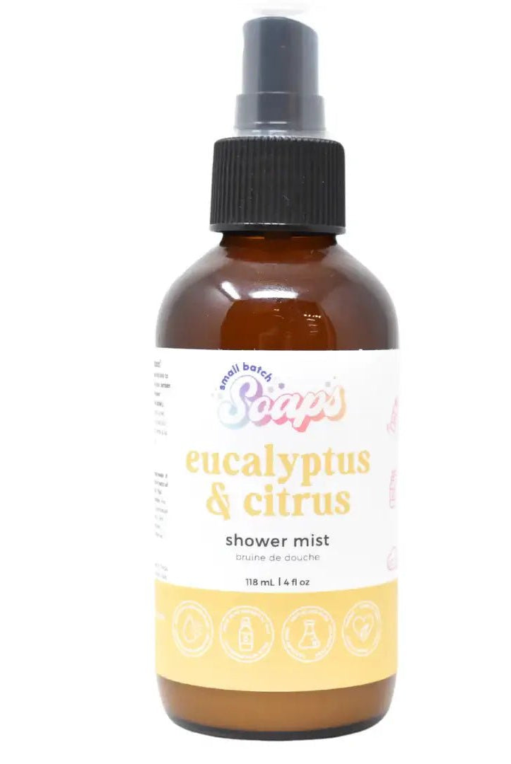 Eucalyptus Citrus Shower Mist bottle, a soothing mist for an energizing spa-like shower experience