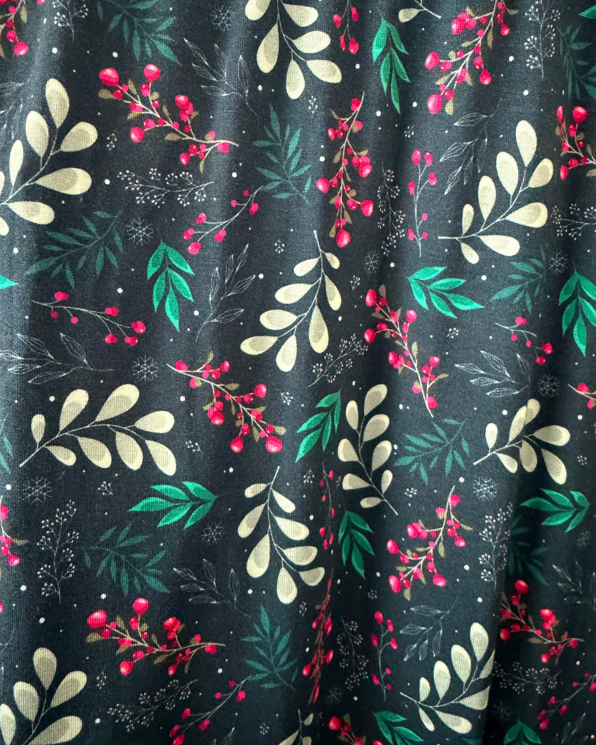 Bob's Sleepwear Co. Evergreen Dreams bamboo print swatch — Cloud Nine Pajamas Edmonton