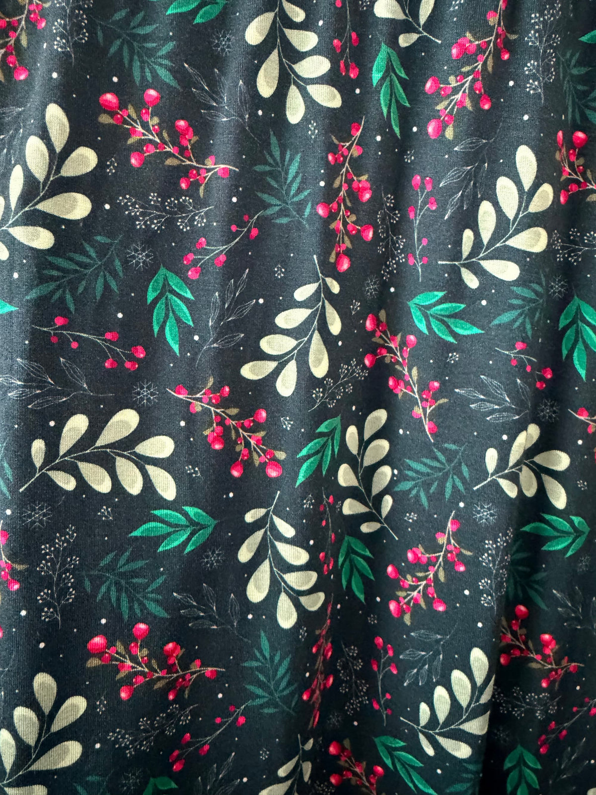Bob's Sleepwear Co. Evergreen Dreams bamboo print swatch — Cloud Nine Pajamas Edmonton