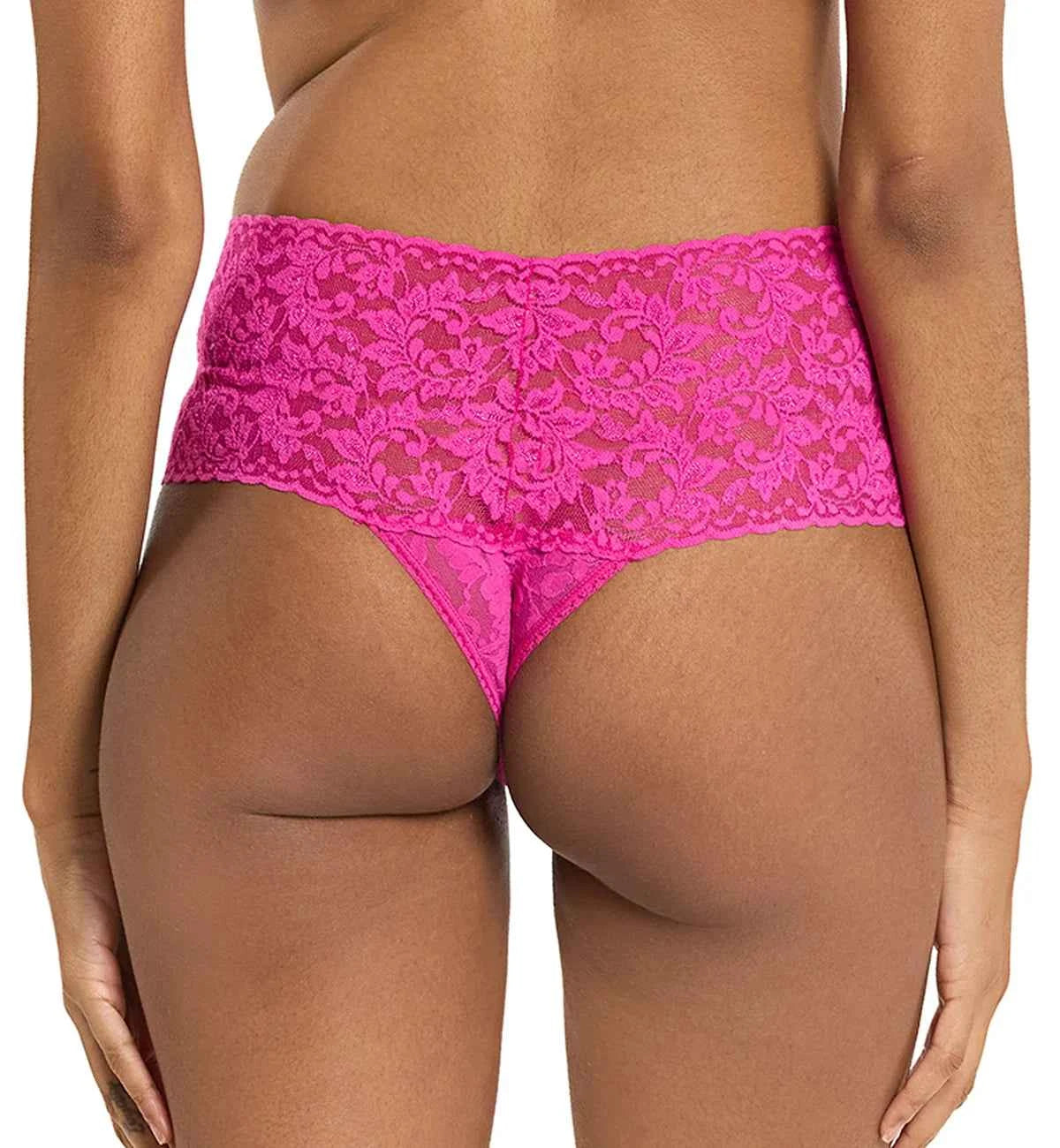 Hanky Panky Women's Signature Stretch Lace High-Waisted Retro Thong One Size Fits Most