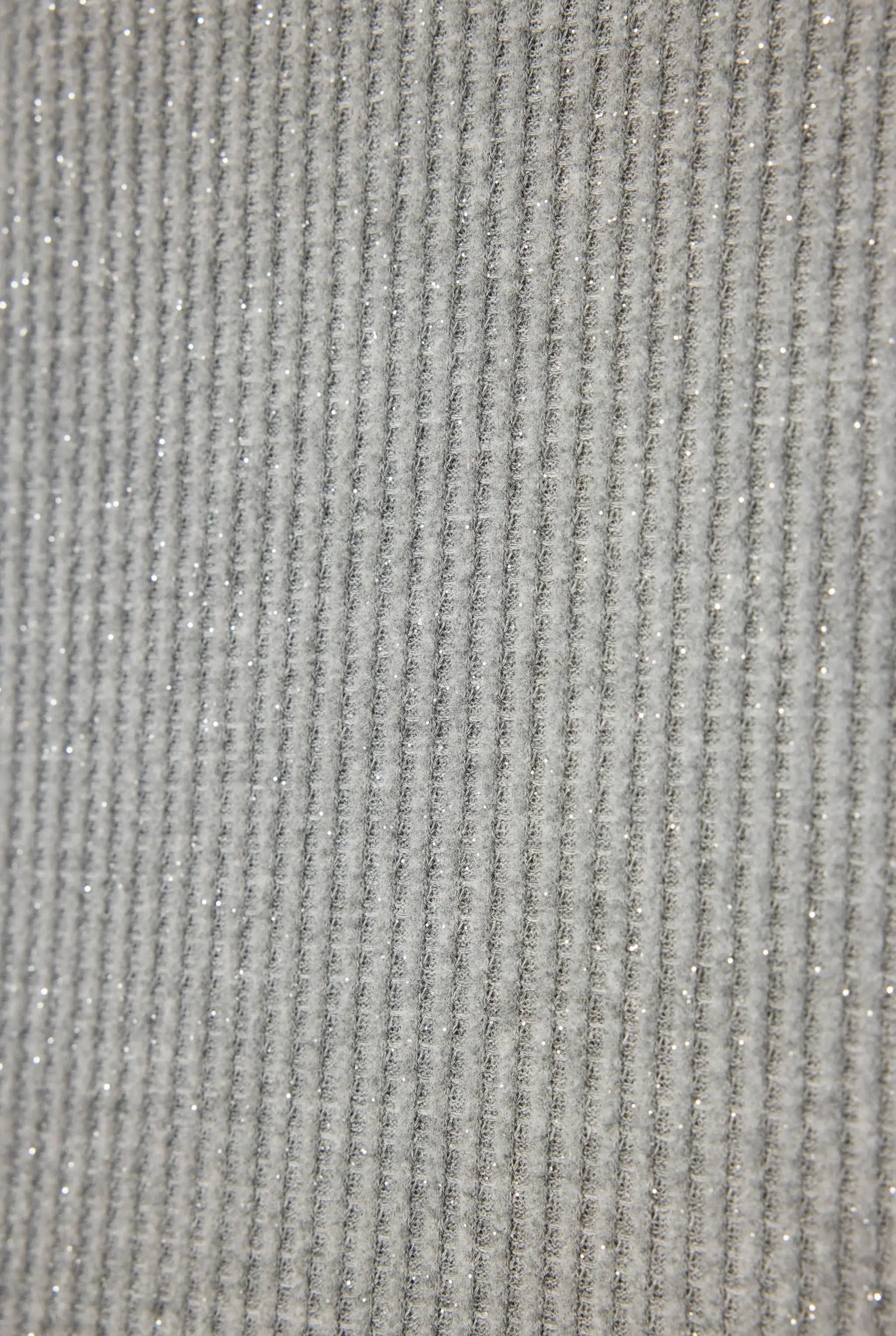 Charcoal Fireside Sparkle Brushed Thermal PJ Set | Long Sleeve Top & Jogger Pants | PJ Salvage close up of grey sparkle fabric